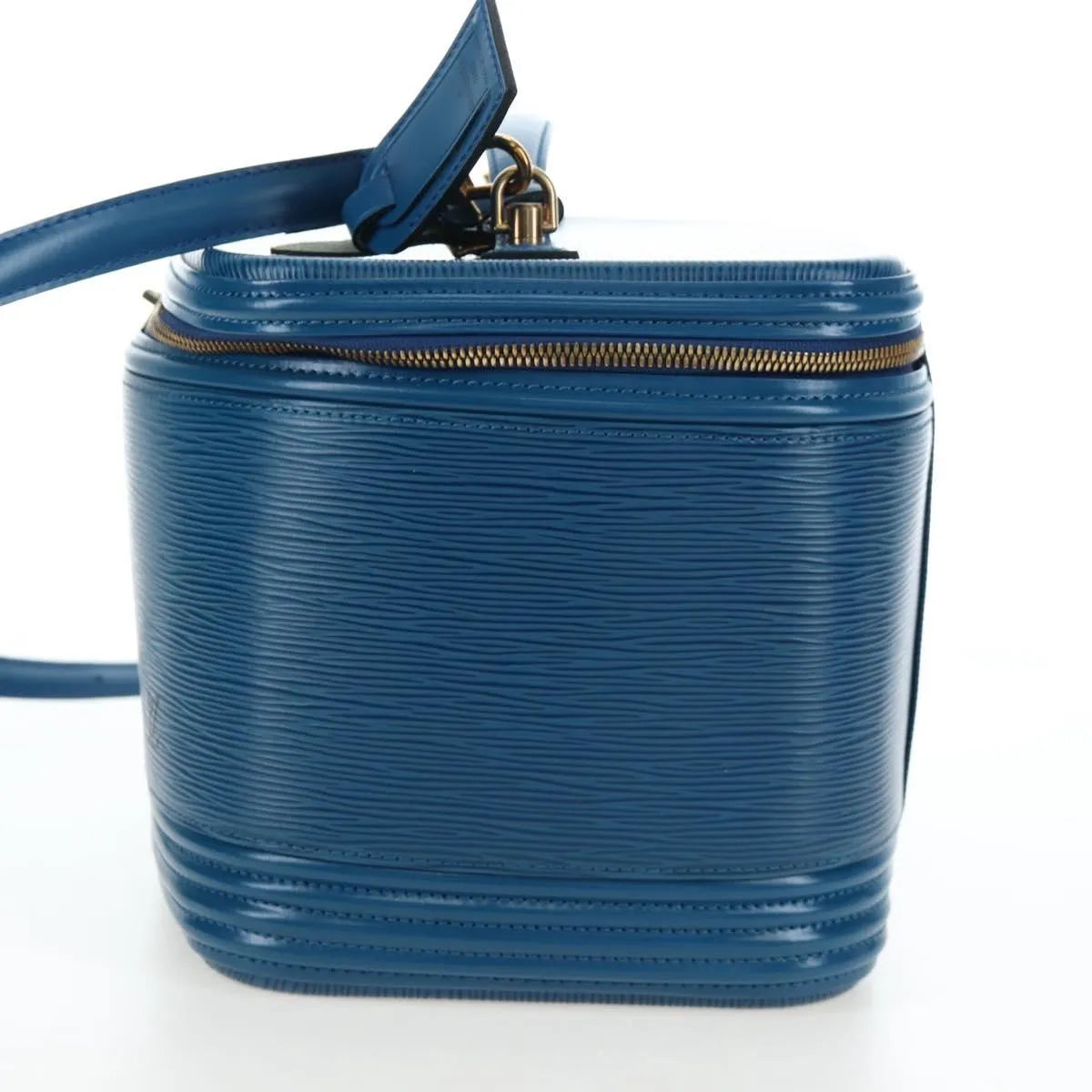 Louis Vuitton Nice Train Case Epi Leather Blue Leather Handbag (Pre-Owned)