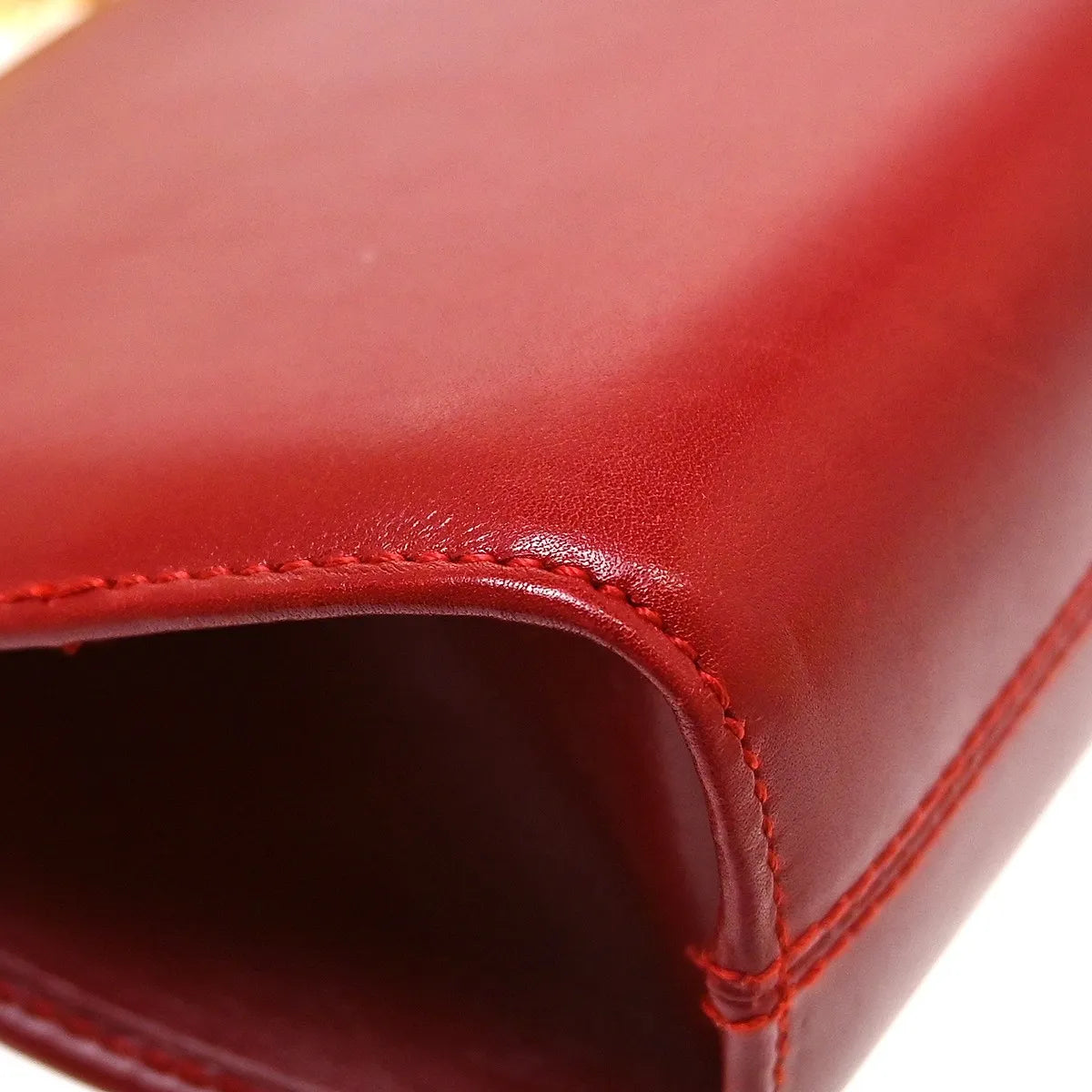 Salvatore Ferragamo Gancini Leather Red Leather Shoulder Bag Bag (Pre-Owned)