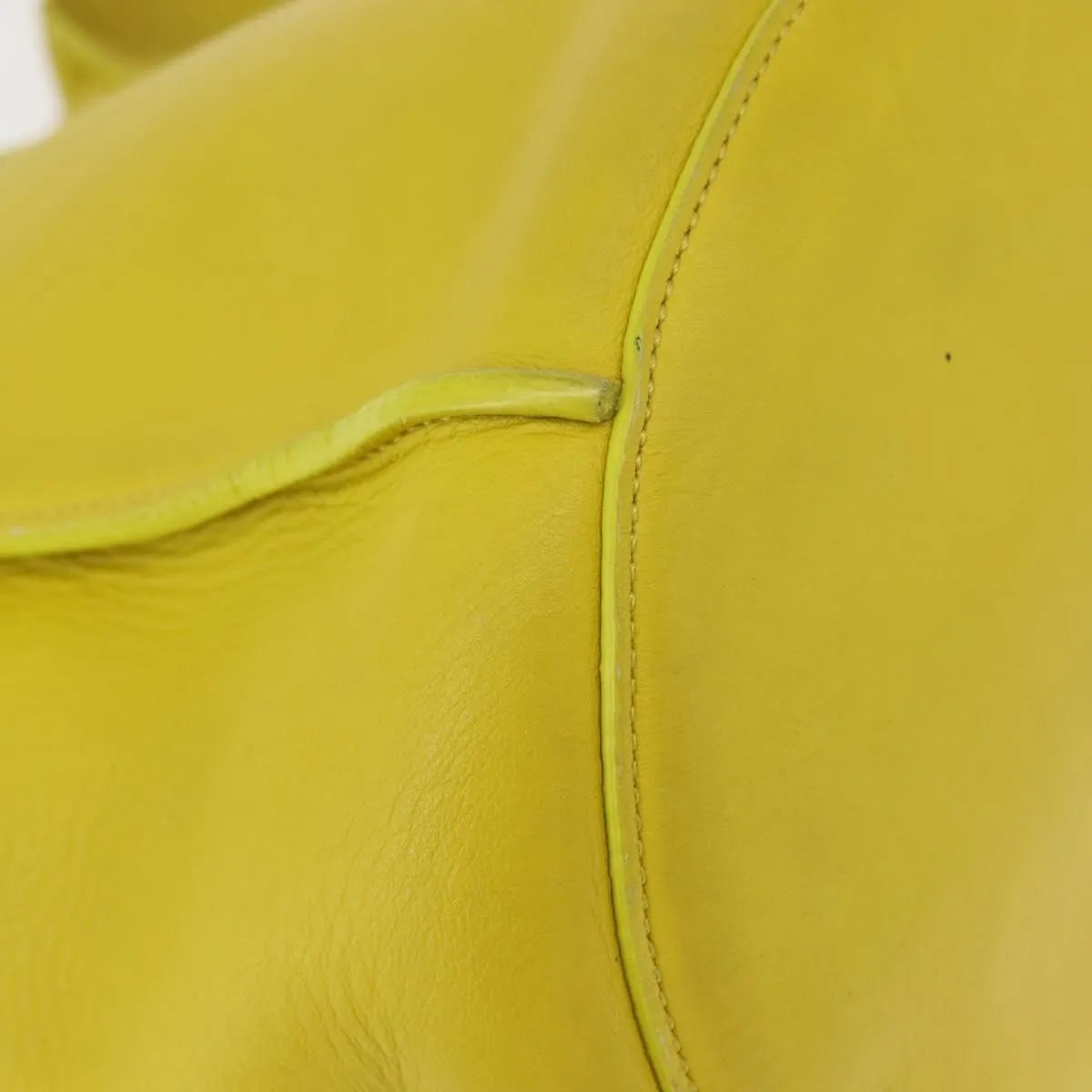 Celine Long Strap Big Bag Bucket Leather Yellow Leather Shoulder Bag Bag (Pre-Owned)