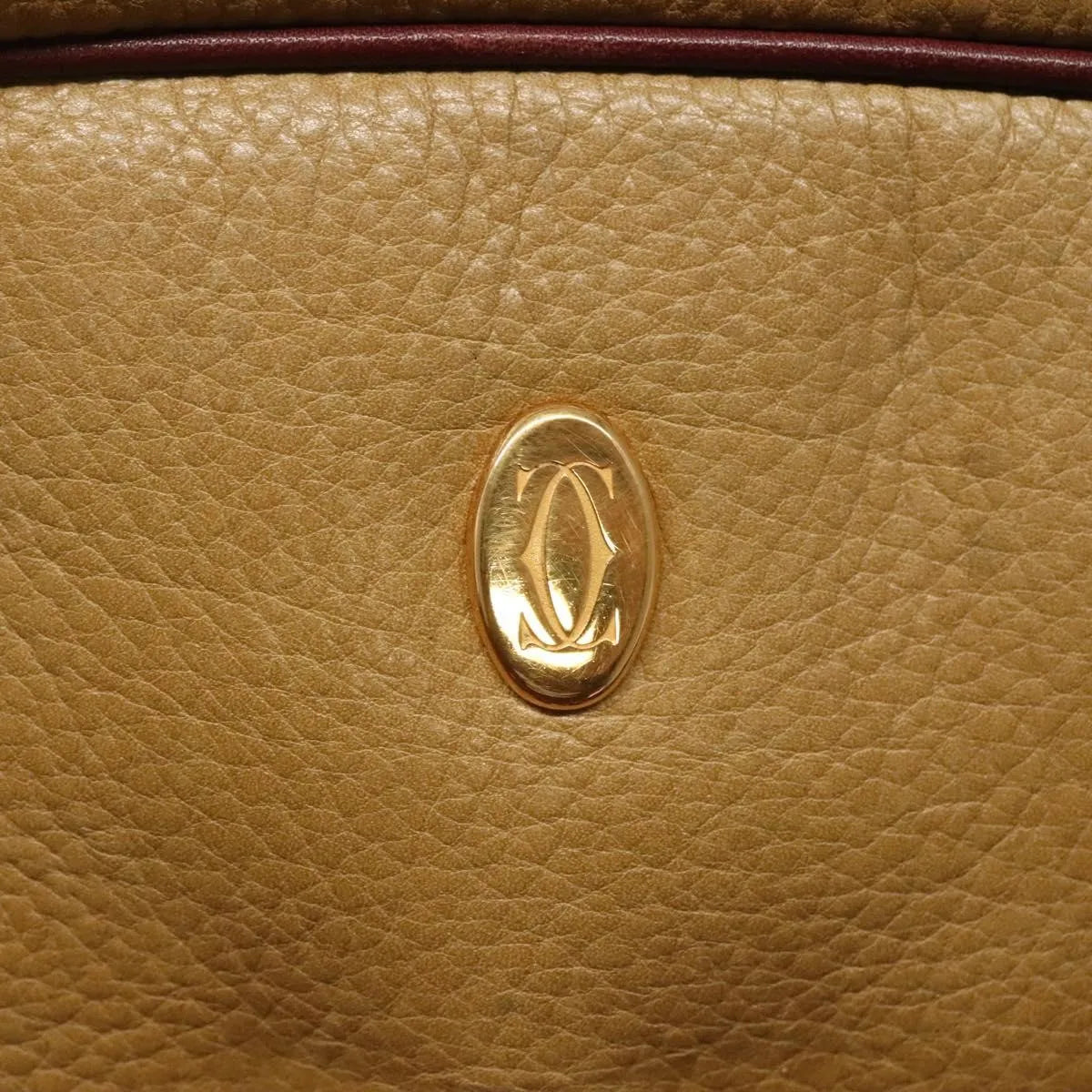 Cartier Tasseled Must De Cartier Leather Beige Leather Shoulder Bag Bag (Pre-Owned)