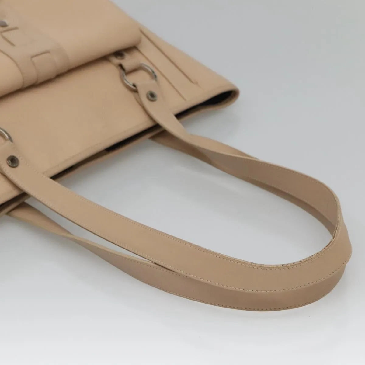 Bvlgari Vintage Leather Beige Leather Tote Bag Bag (Pre-Owned)