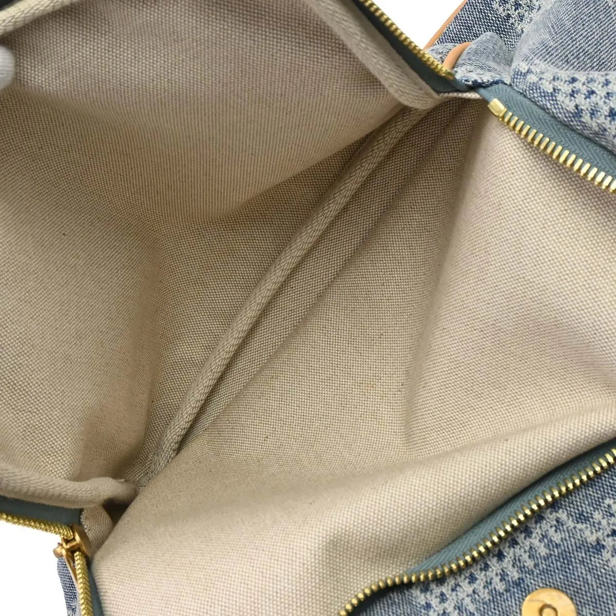Louis Vuitton Montsouris Denim Blue Denim_Jeans Backpack Bag (Pre-Owned)