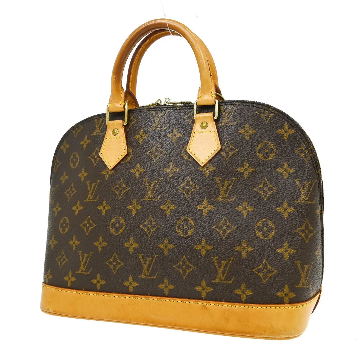 Louis Vuitton Alma Handbag Monogram Canvas Brown Canvas Handbag (Pre-Owned)