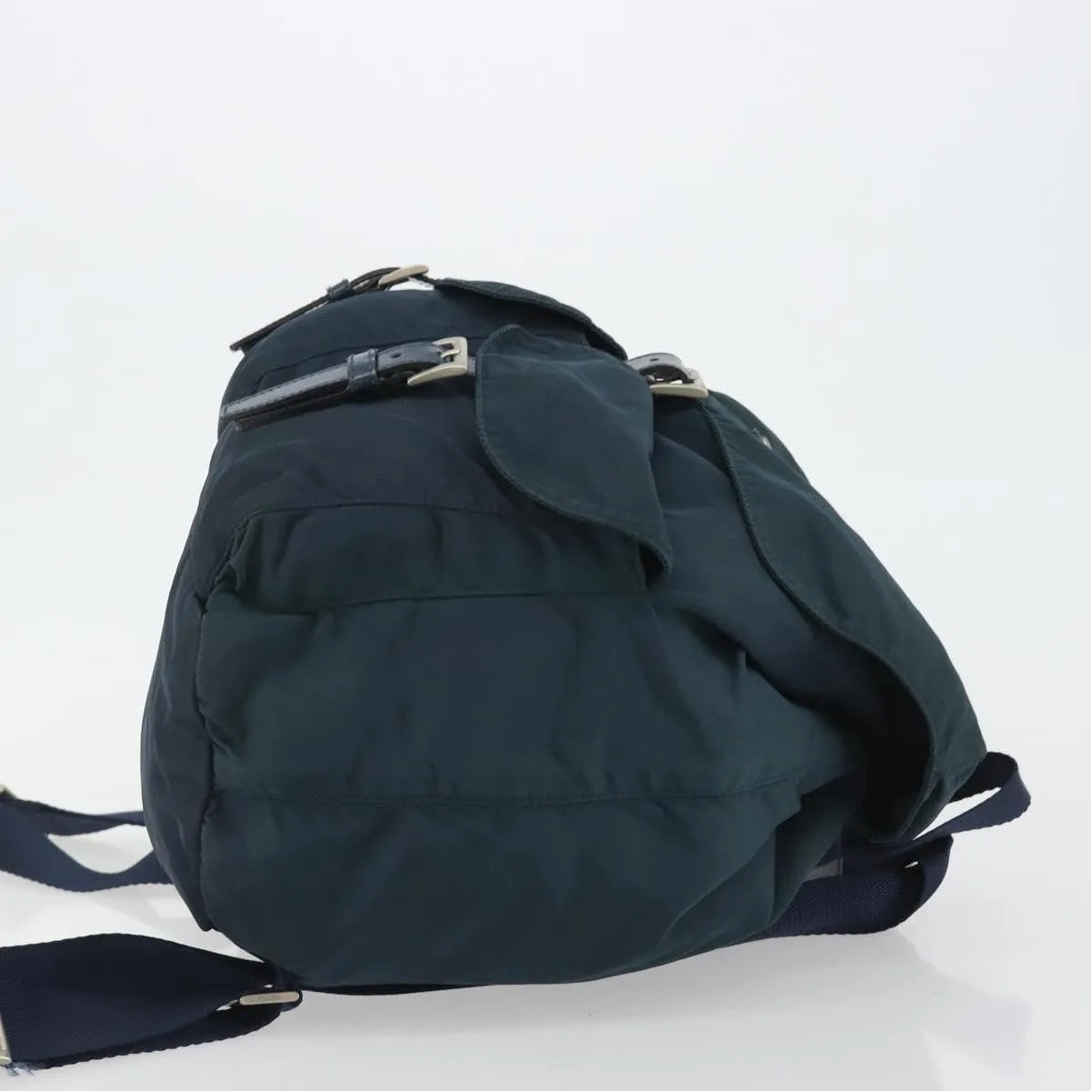 Prada Double Front Pocket Tessuto Navy Nylon Backpack Bag (Pre-Owned)