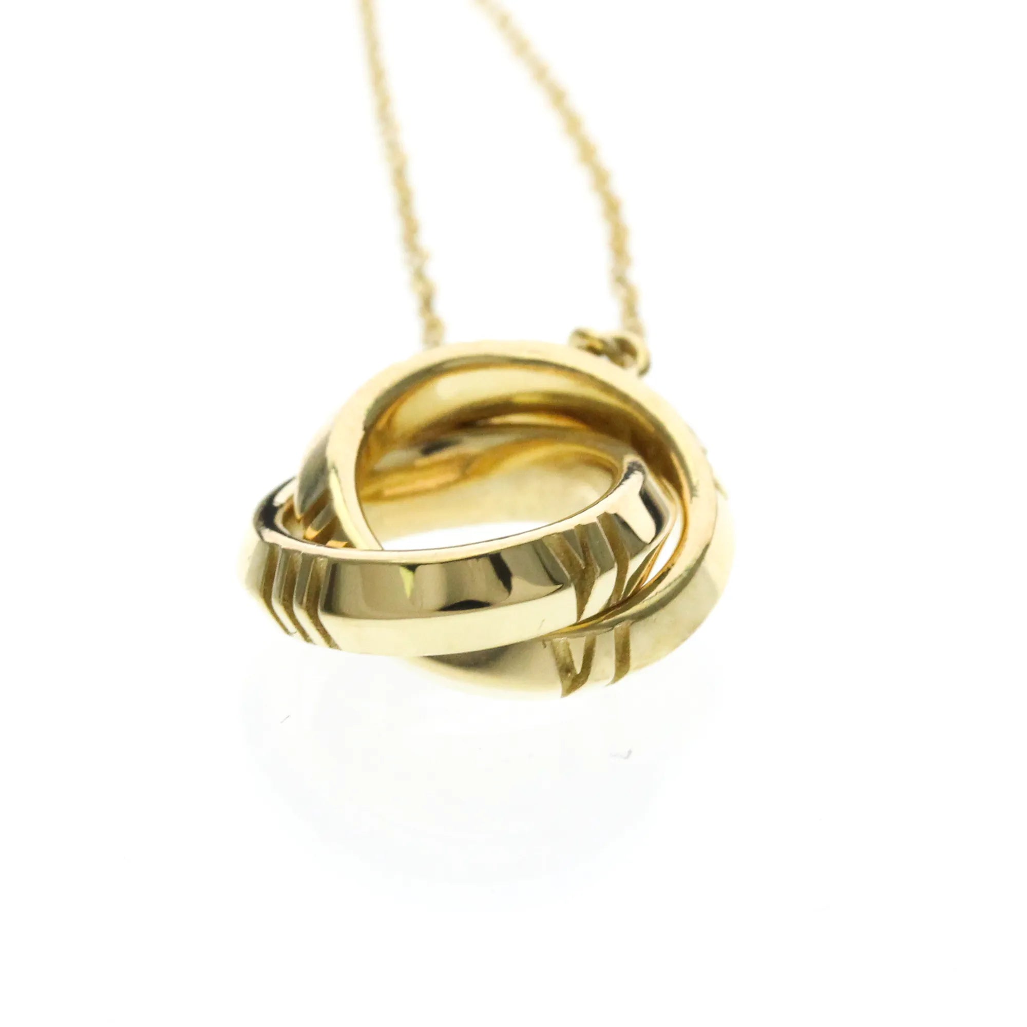 Tiffany & Co. Atlas X Closed Interlocking Pendant 18K Yellow Gold Gold Yellow_Gold Necklace Jewelry (Pre-Owned)