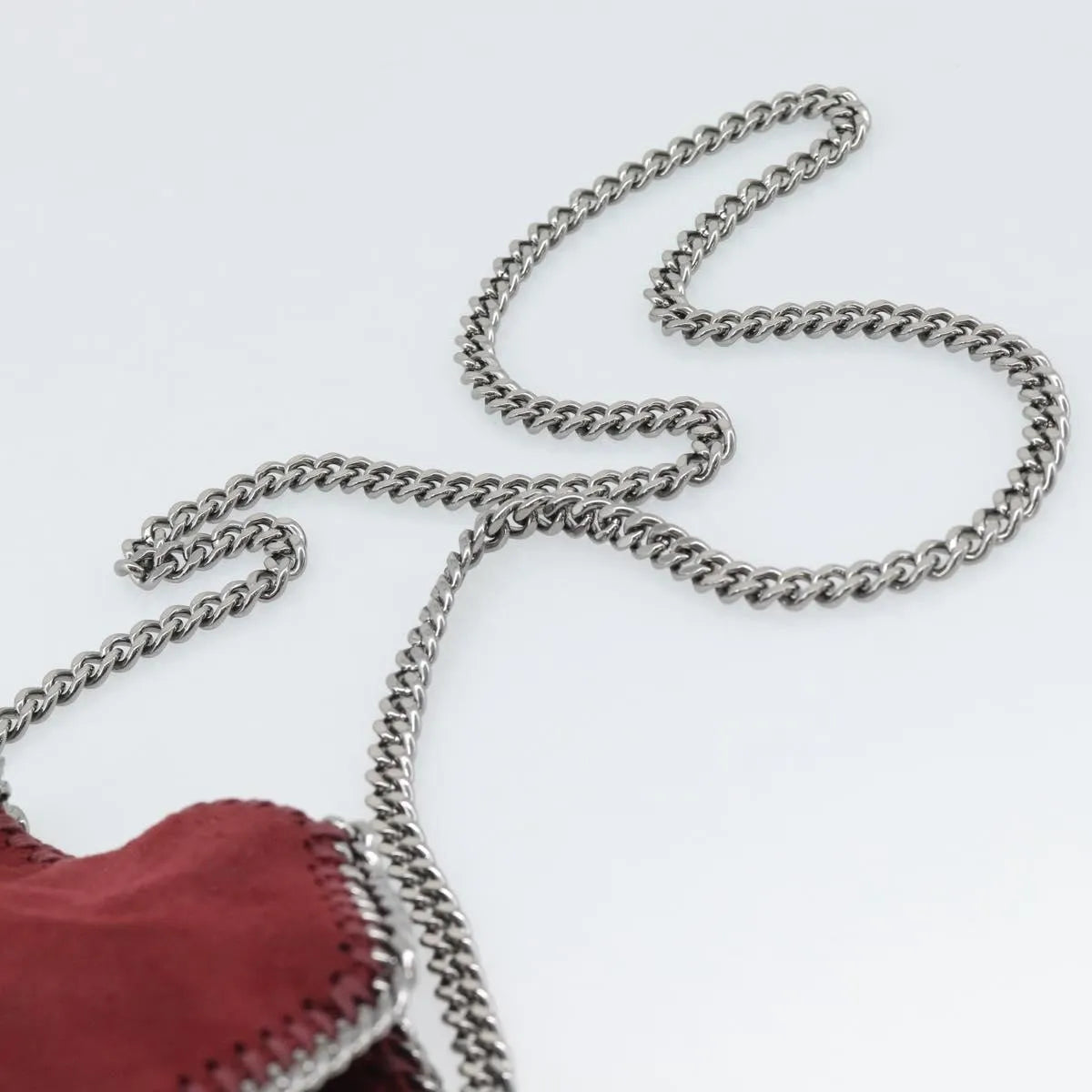 Stella Mccartney Falabella Fold Over Clutch Faux Leather Burgundy Polyester Crossbody Bag Bag (Pre-Owned)