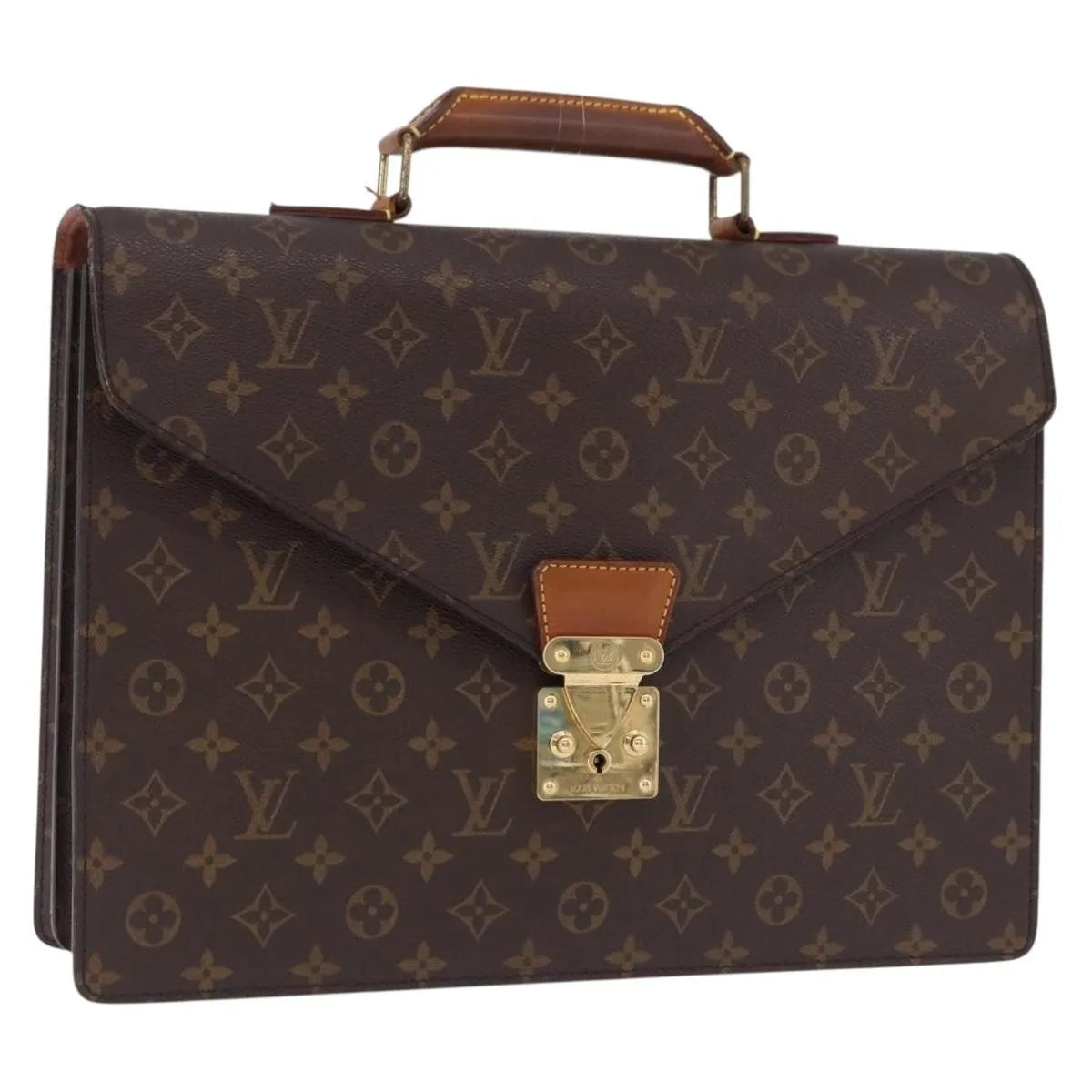 Louis Vuitton Serviette Conseiller Monogram Canvas Brown Canvas Briefcase Bag (Pre-Owned)