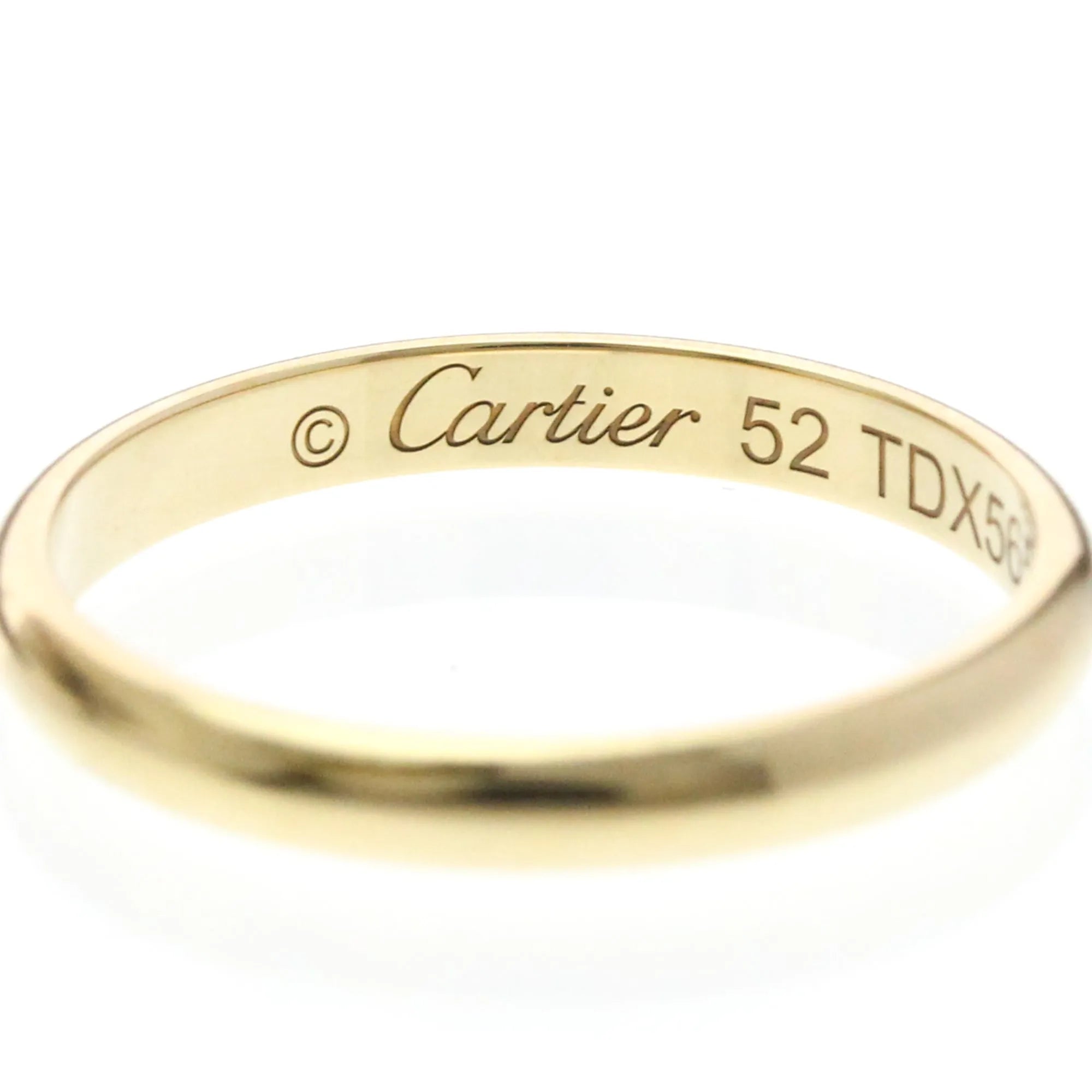 Cartier 1895 Wedding Band 18K Yellow Gold Gold Yellow_Gold Ring Jewelry (Pre-Owned)