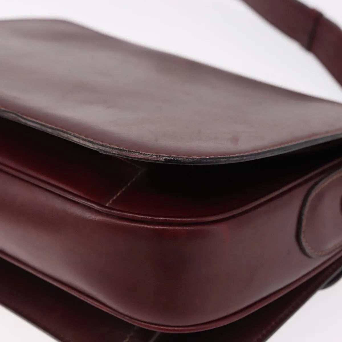 Celine Horse Carriage Leather Burgundy Leather Shoulder Bag Bag (Pre-Owned)