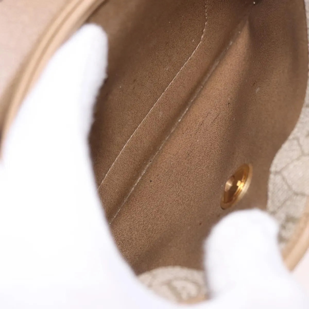 Christian Dior Vintage Cd Chain Flap Leather Camel Leather Shoulder Bag Bag (Pre-Owned)