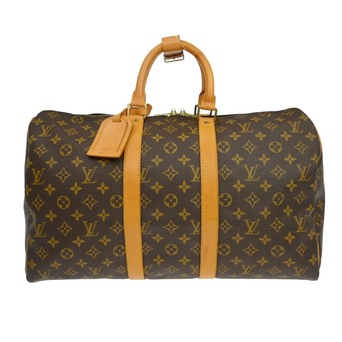 Louis Vuitton Keepall Bag Monogram Canvas Brown Canvas Travel Bag Bag (Pre-Owned)