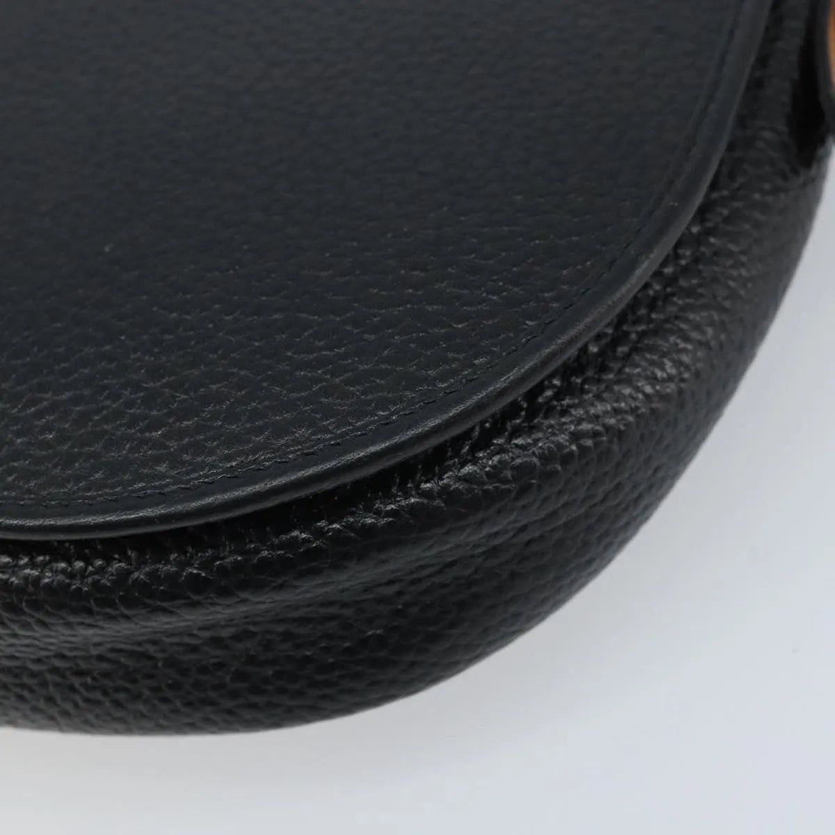Christian Dior Vintage Cd Logo Leather Black Leather Shoulder Bag Bag (Pre-Owned)