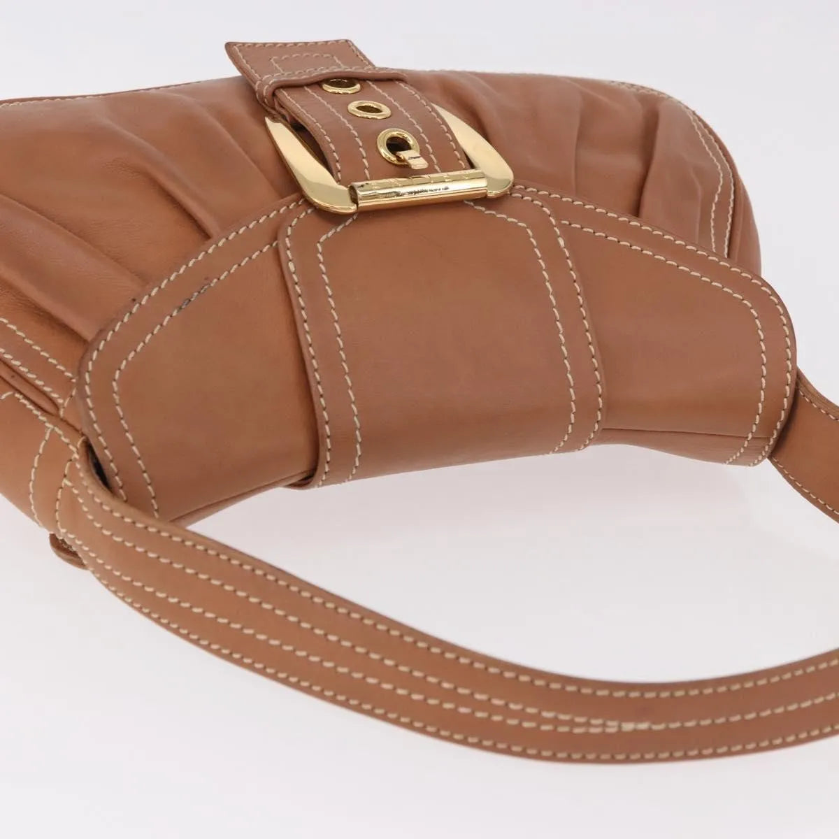 Celine Biker Boogie Satchel Leather Brown Leather Shoulder Bag Bag (Pre-Owned)