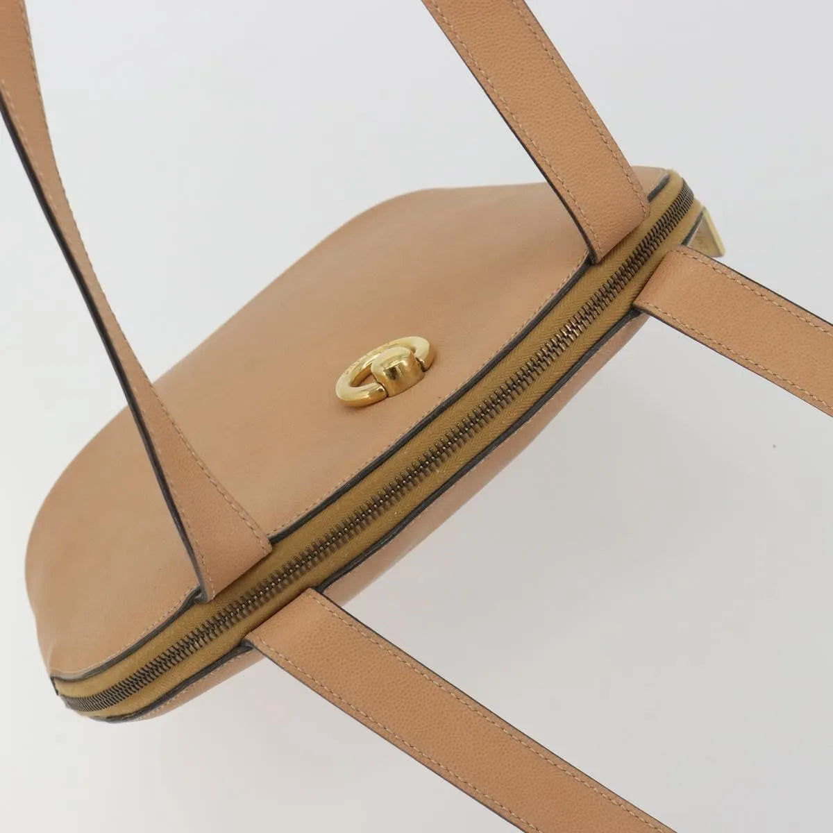 Celine Vintage Leather Beige Leather Shoulder Bag Bag (Pre-Owned)