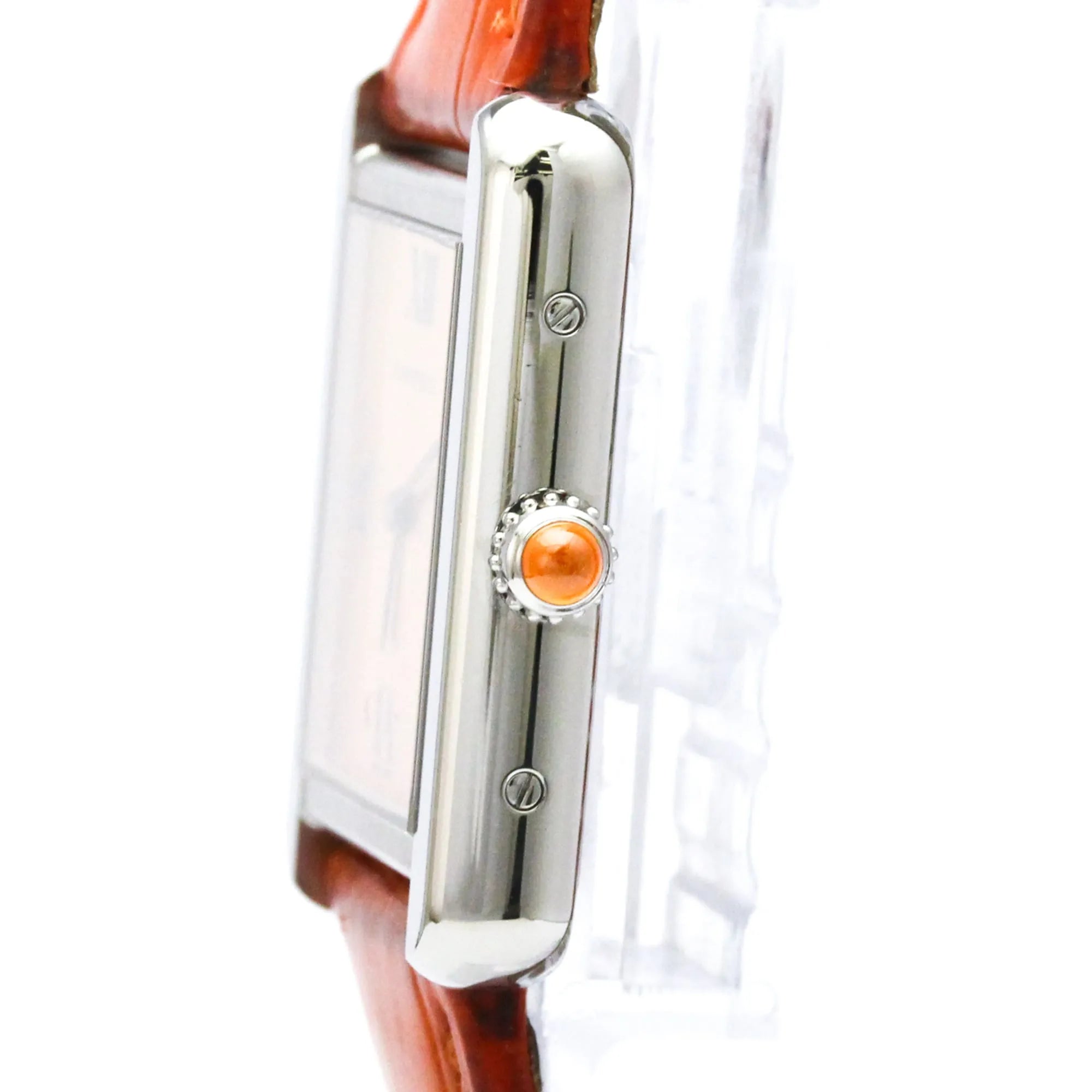 Cartier Tank Solo Quartz Rose Gold And Alligator Watch (Pre-Owned)