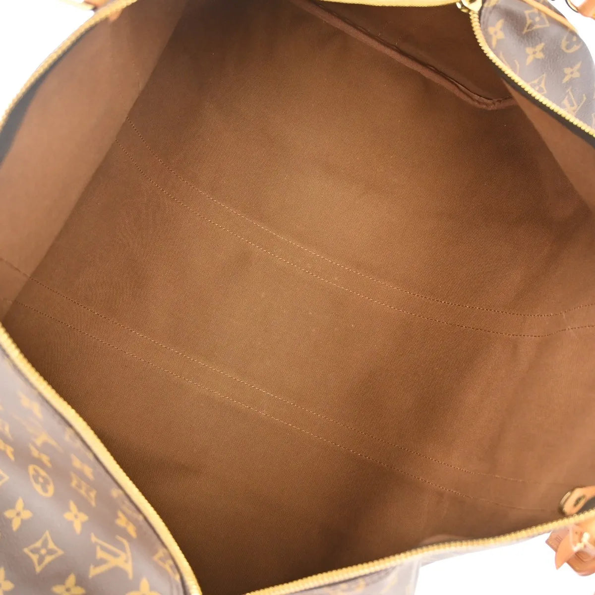 Louis Vuitton Keepall Bandouliere Bag Monogram Canvas Brown Canvas Travel Bag Bag (Pre-Owned)