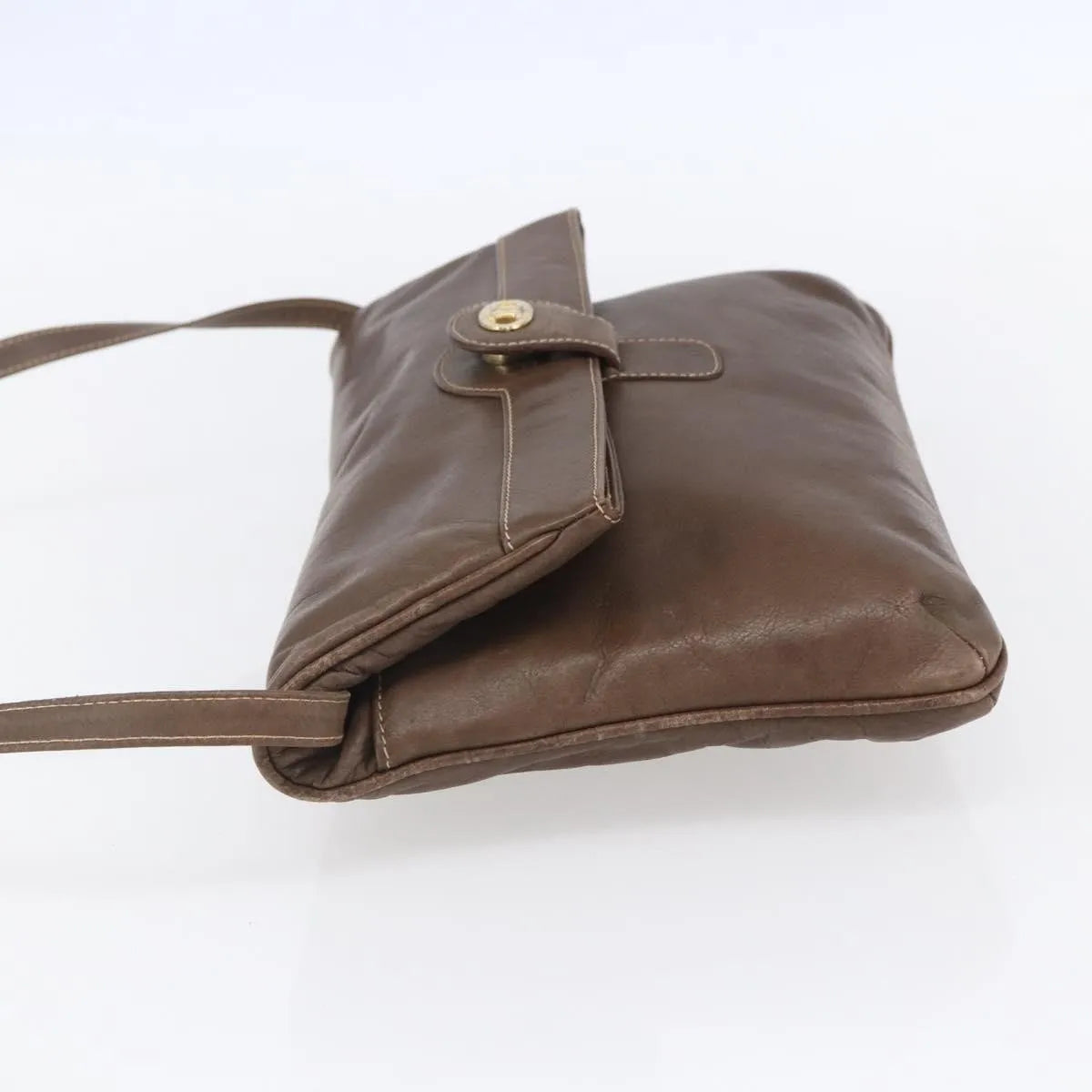 Celine Vintage Leather Brown Leather Shoulder Bag Bag (Pre-Owned)