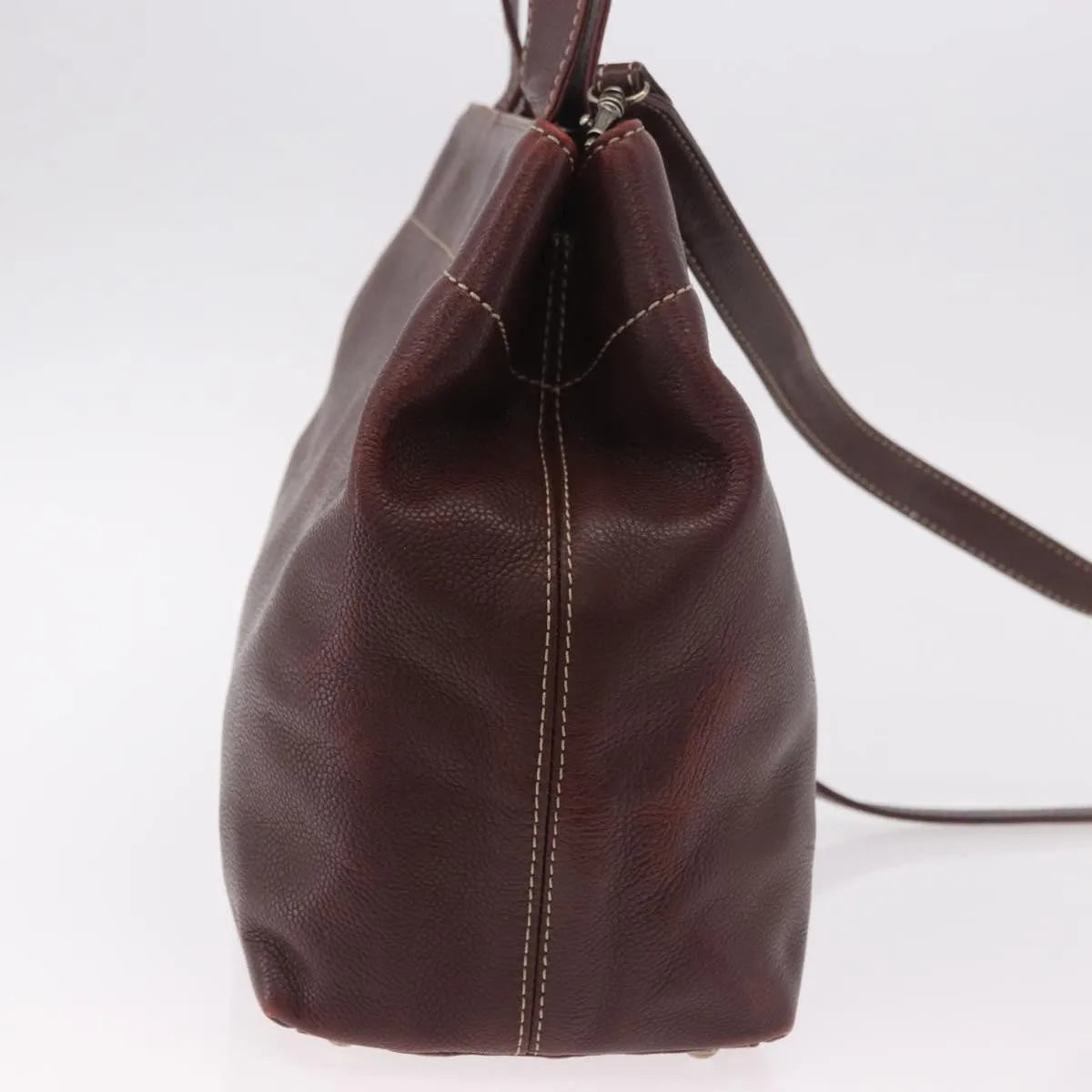 Chanel Vintage Cc Lock Tote Leather Brown Leather Tote Bag Bag (Pre-Owned)