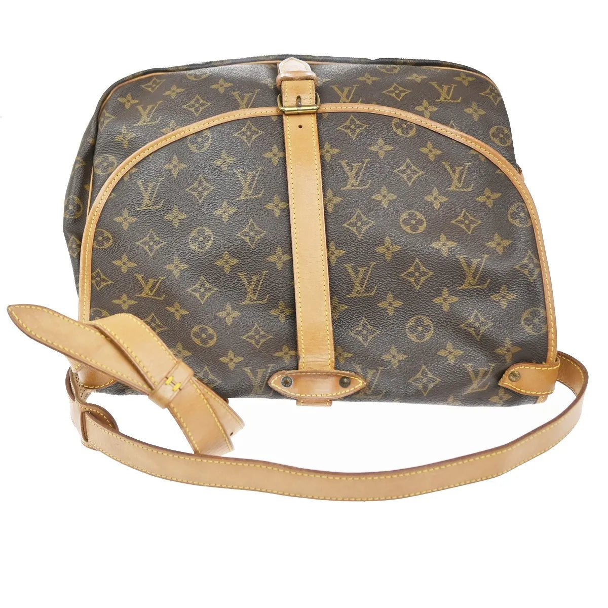 Louis Vuitton Saumur Monogram Canvas Brown Canvas Shoulder Bag Bag (Pre-Owned)