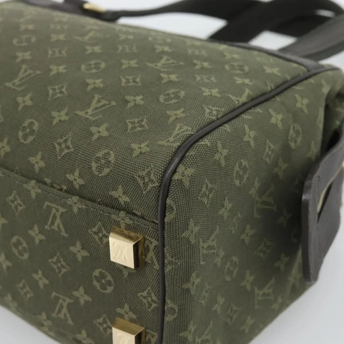 Louis Vuitton Joséphine Mini Lin Khaki Canvas Handbag (Pre-Owned)