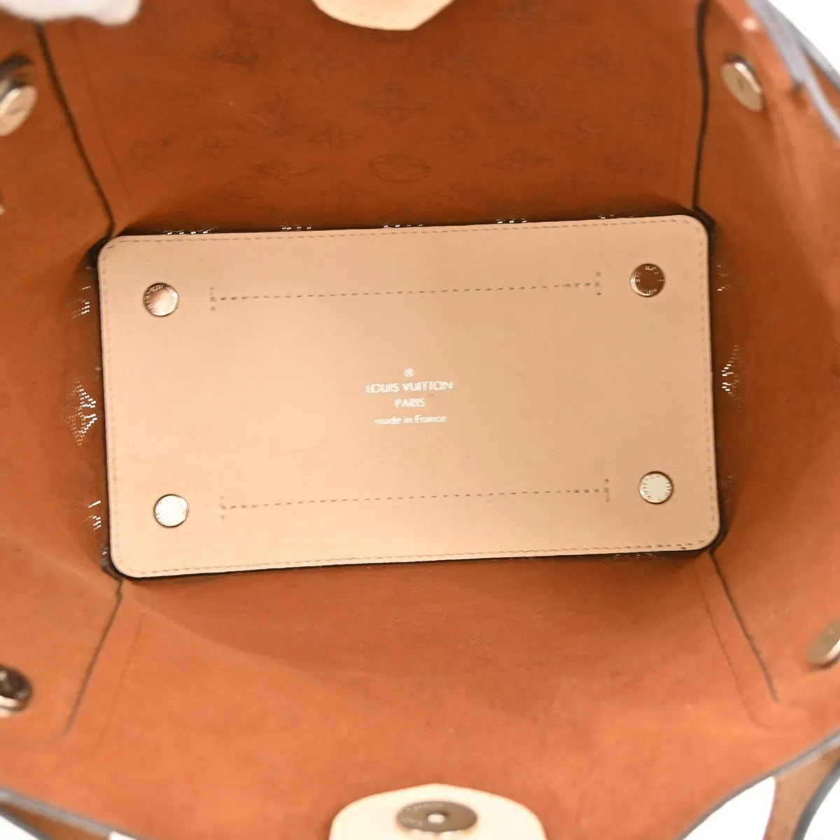 Louis Vuitton Hina Mahina Leather Beige Leather Tote Bag Bag (Pre-Owned)