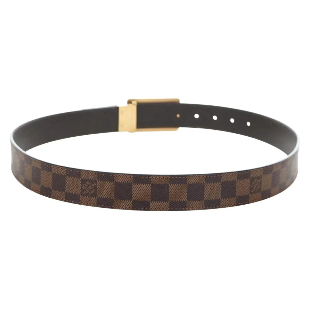 Louis Vuitton Inventeur Belt Damier Ebene Brown Canvas Belts Accessory (Pre-Owned)