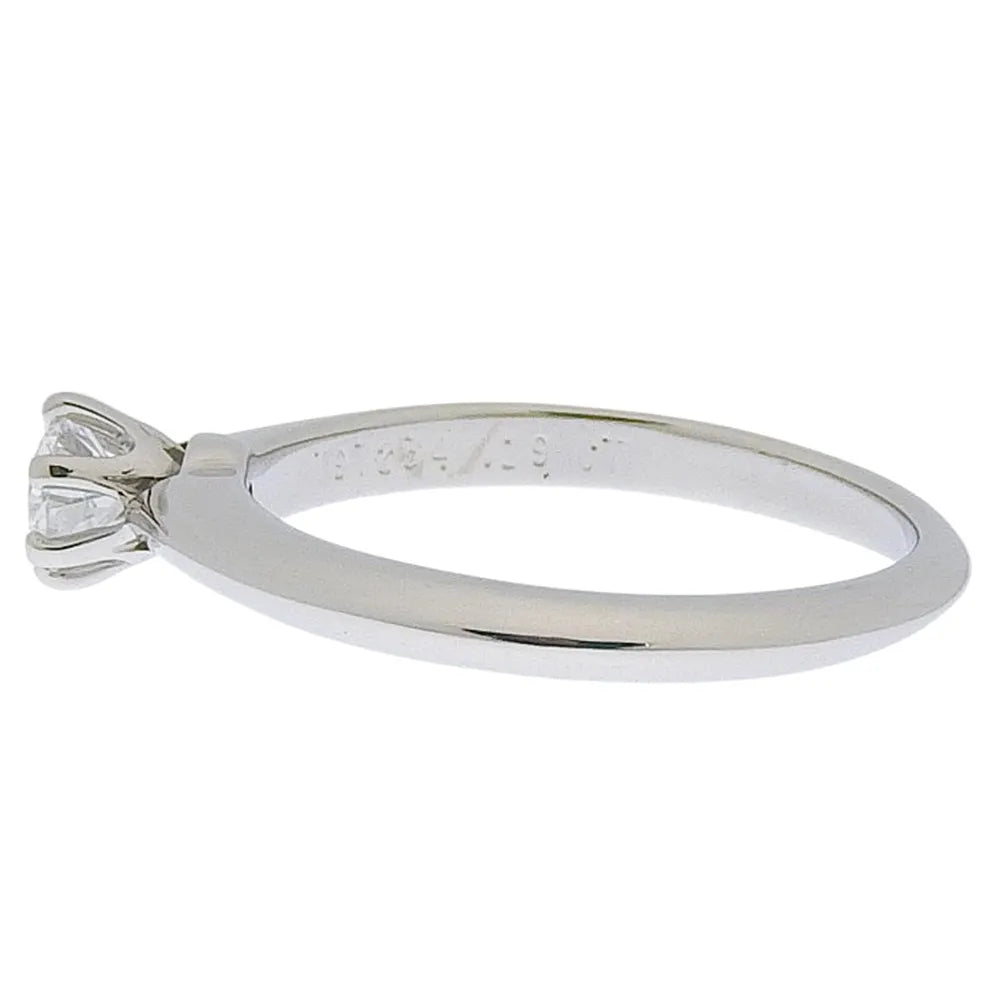 Tiffany & Co. Tiffany Setting Solitaire Platinum With Diamond Silver Platinum Ring Jewelry (Pre-Owned)