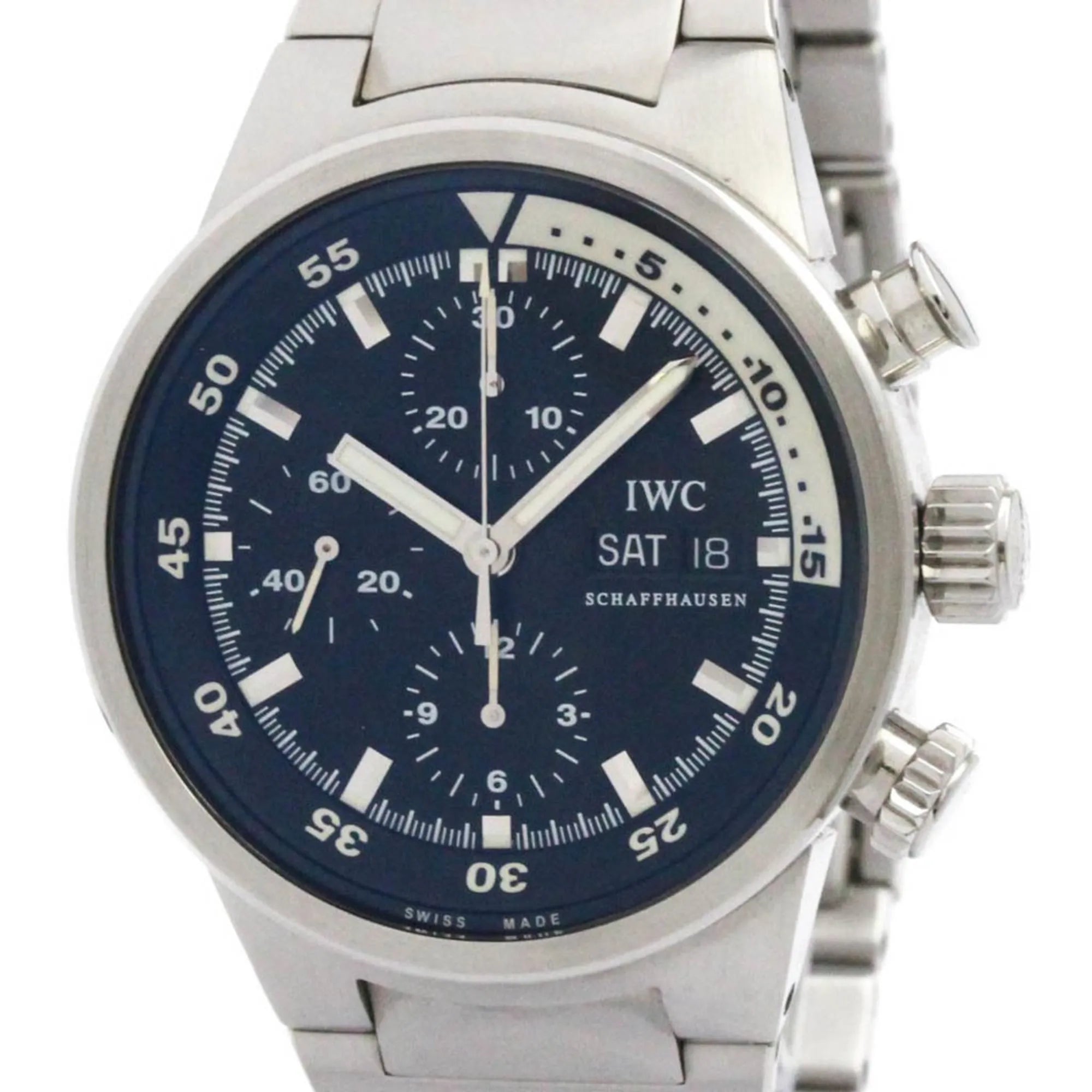 Iwc Schaffhausen Aquatimer Chronograph Automatic Stainless Steel Watch (Pre-Owned)