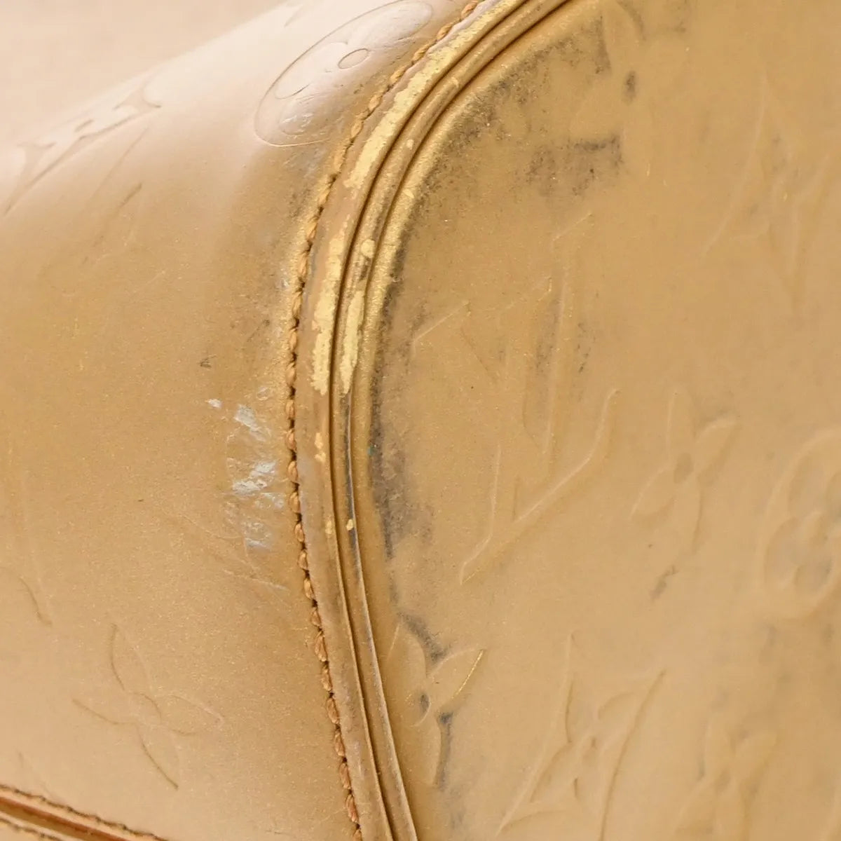Louis Vuitton Mat Stockton Monogram Vernis Gold Patent_Leather Shoulder Bag Bag (Pre-Owned)