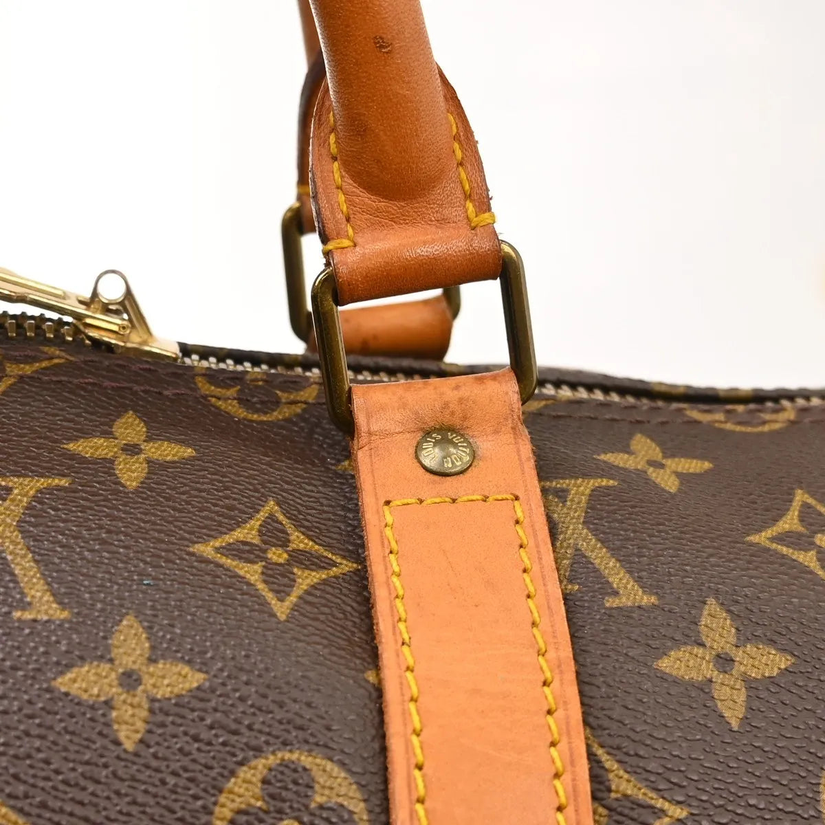Louis Vuitton Keepall Canvas Brown Canvas Travel Bag Bag (Pre-Owned)