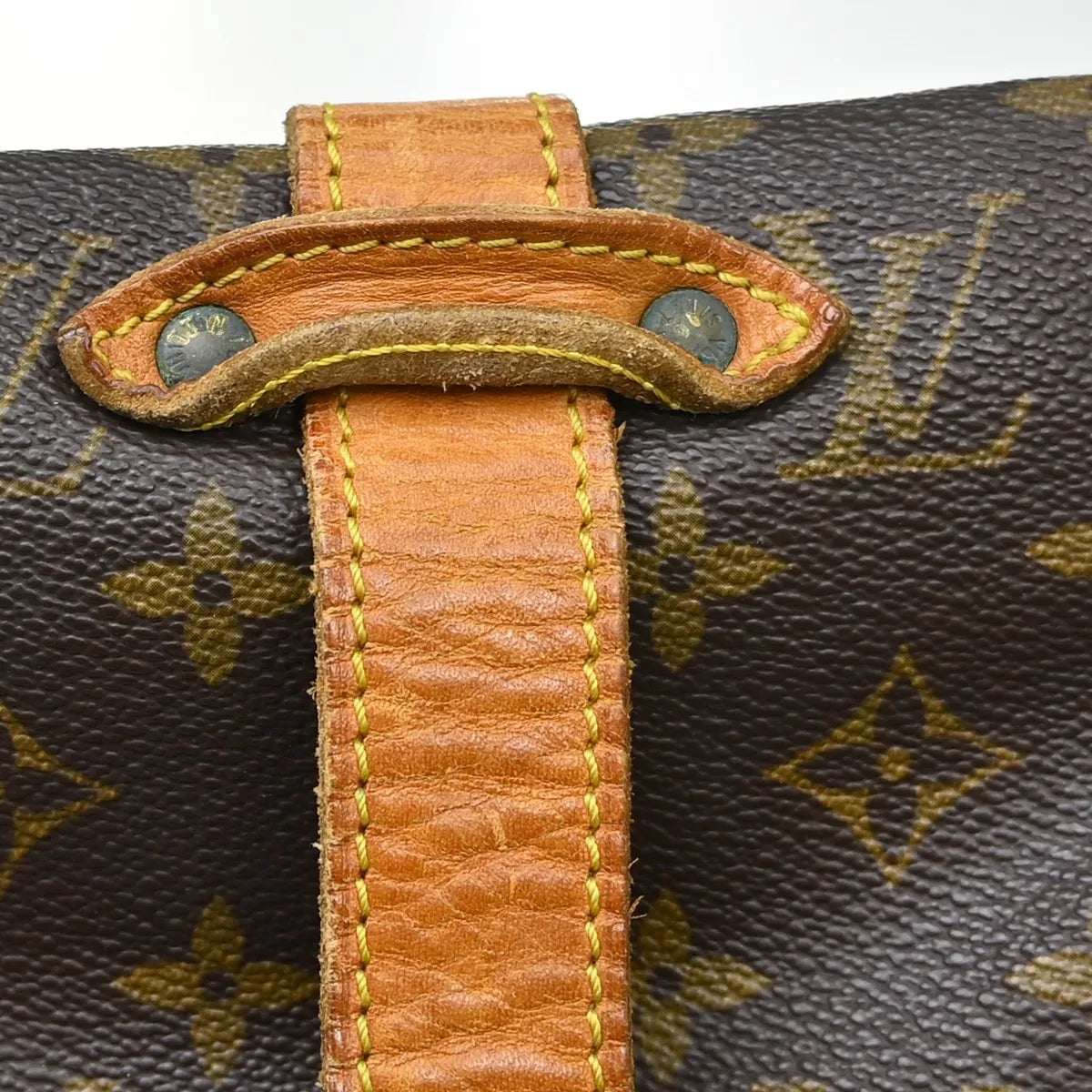 Louis Vuitton Saumur Monogram Canvas Brown Canvas Shoulder Bag Bag (Pre-Owned)