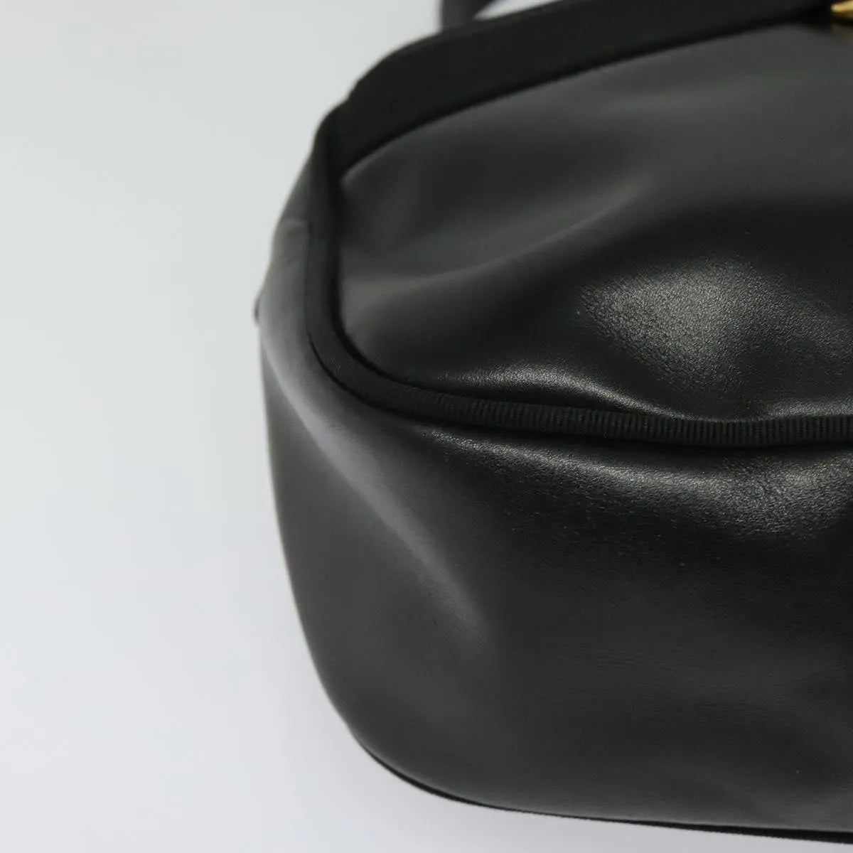 Salvatore Ferragamo Vara Bow Camera Leather Black Leather Shoulder Bag Bag (Pre-Owned)