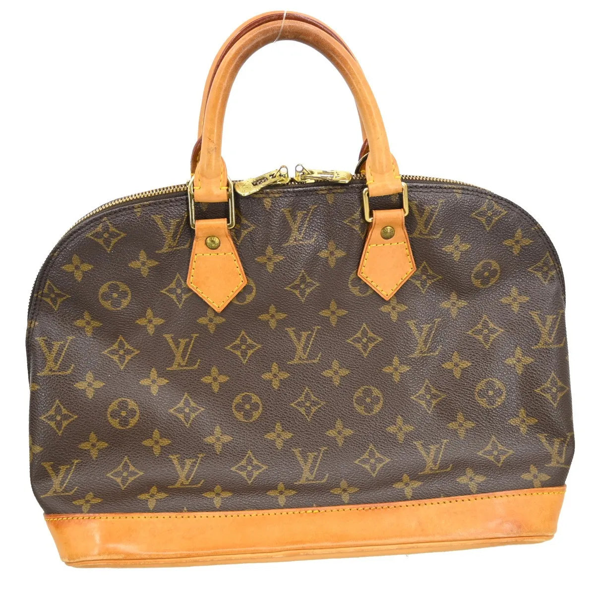 Louis Vuitton Alma Monogram Brown Canvas Handbag (Pre-Owned)