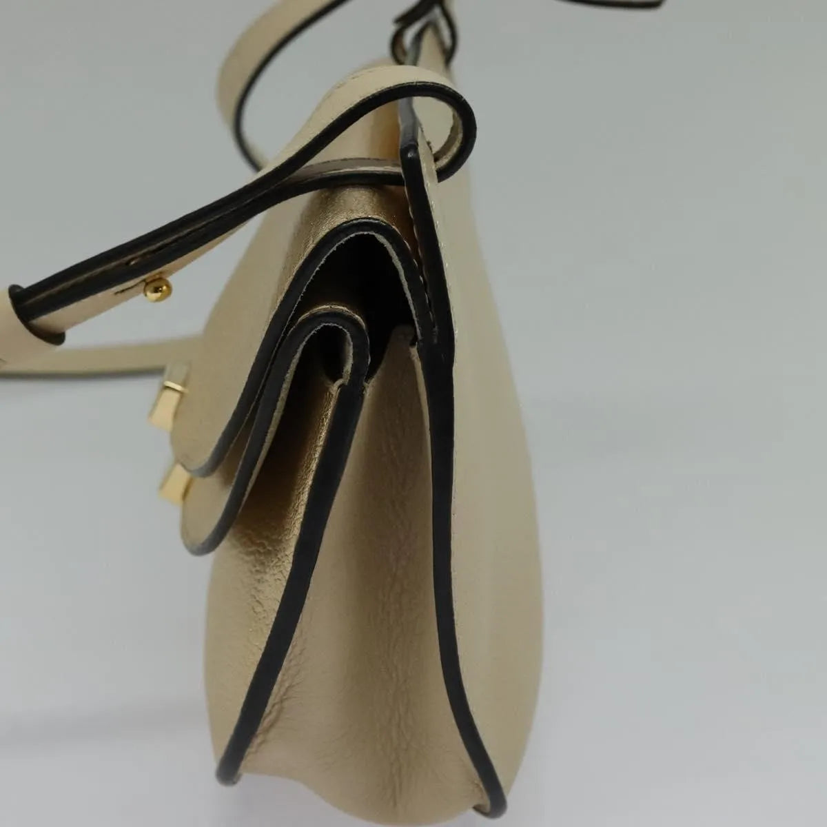Chloe Georgia Leather Gold Leather Shoulder Bag Bag (Pre-Owned)