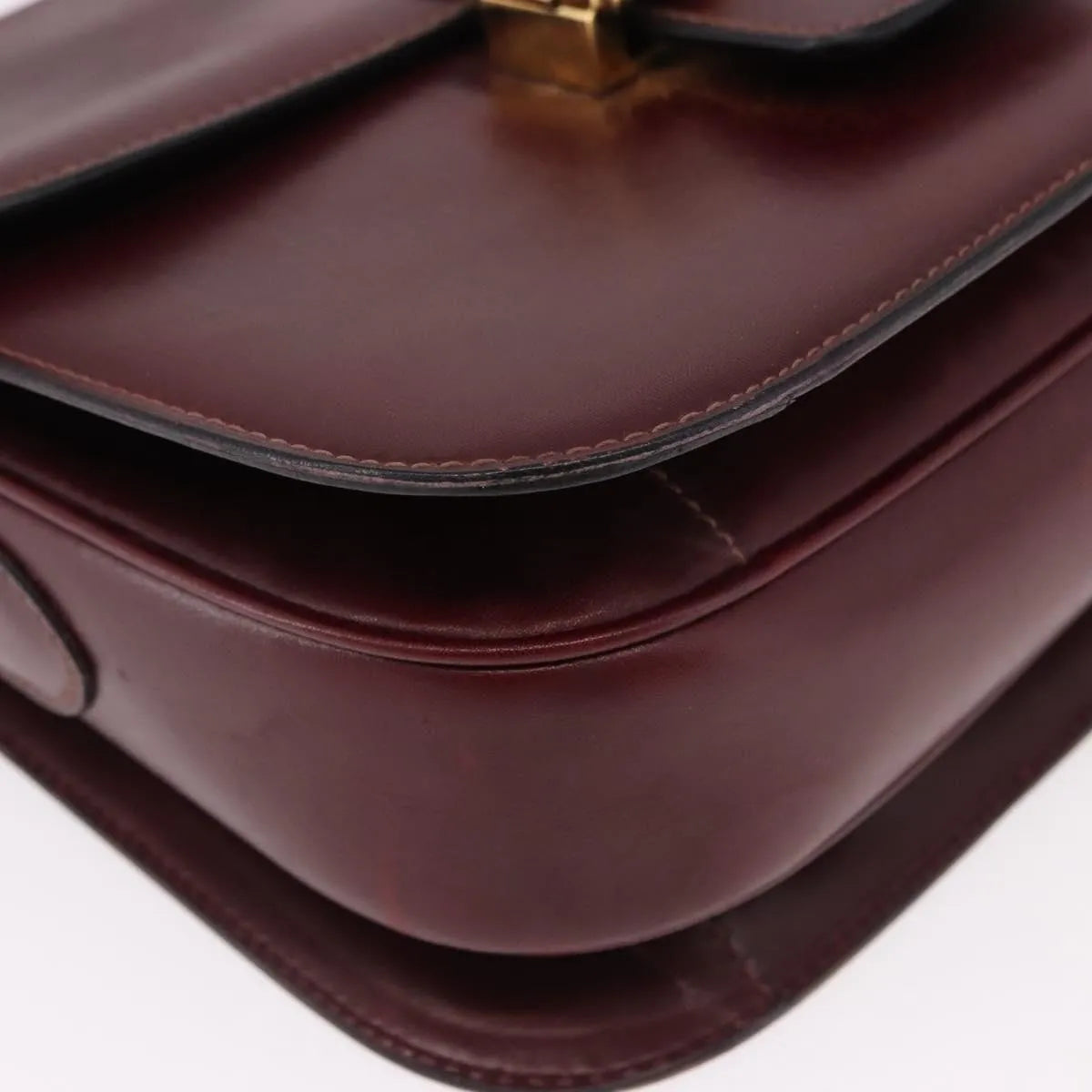 Celine Horse Carriage Leather Burgundy Leather Shoulder Bag Bag (Pre-Owned)