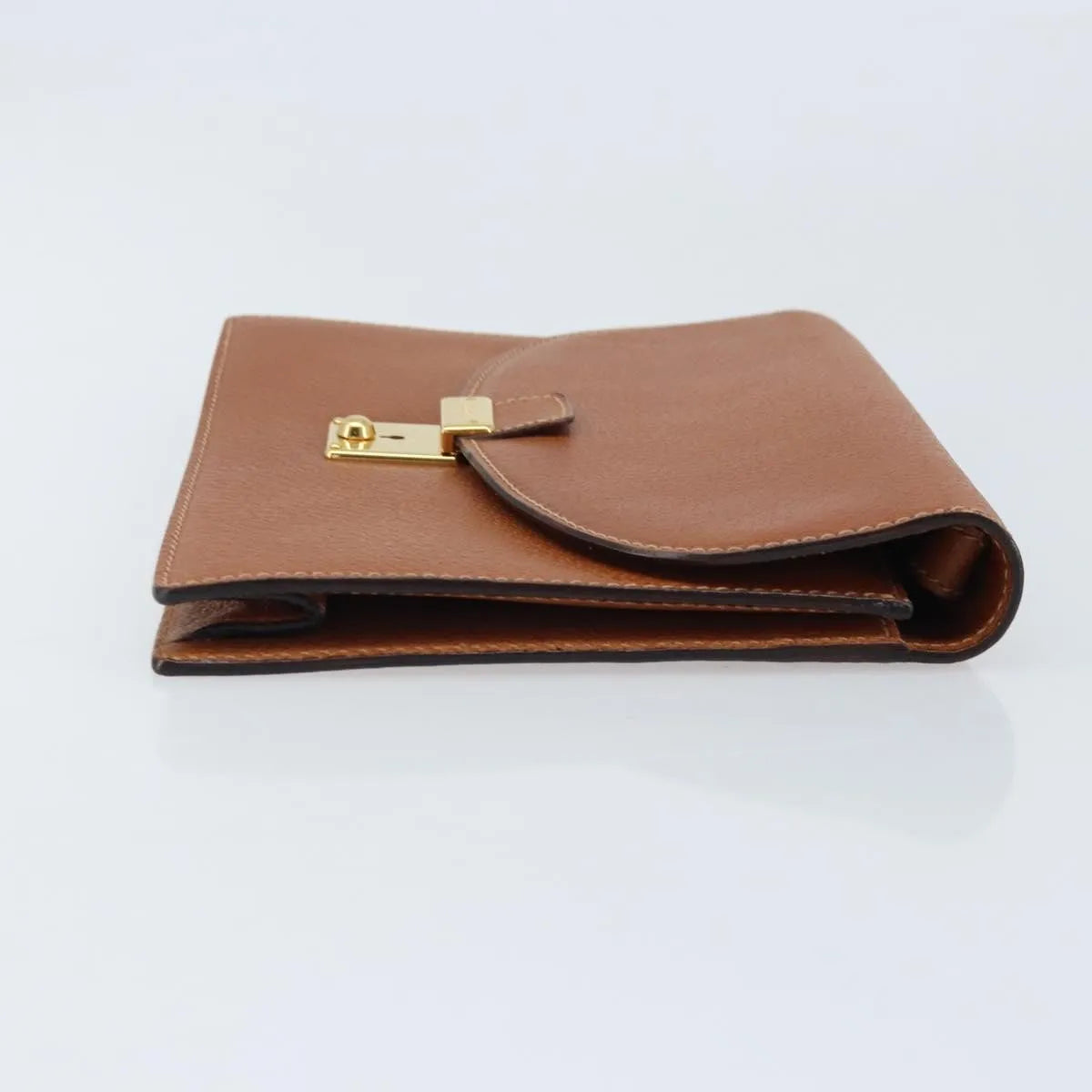 Gucci Vintage Clutch Leather Brown Leather Clutche & Pouche Bag (Pre-Owned)