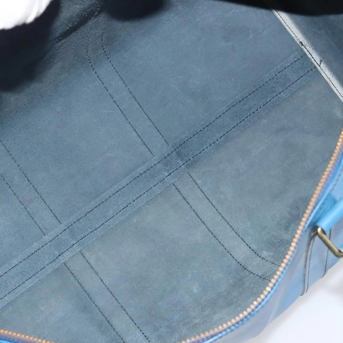 Louis Vuitton Keepall Epi Blue Leather Travel Bag Bag (Pre-Owned)