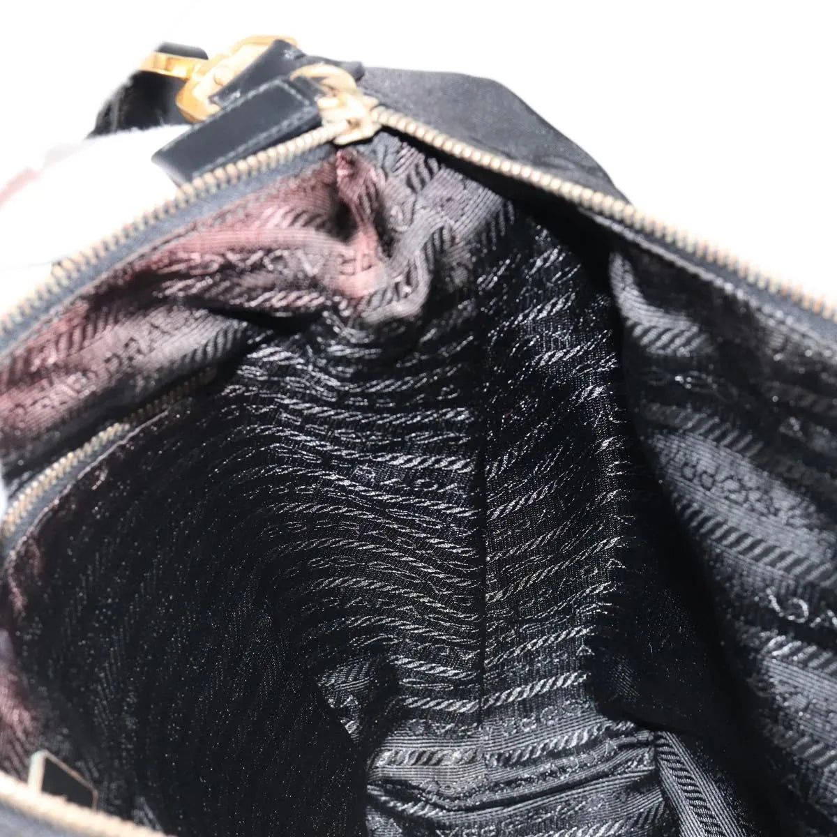 Prada Shoulder Python Black Nylon Shoulder Bag Bag (Pre-Owned)