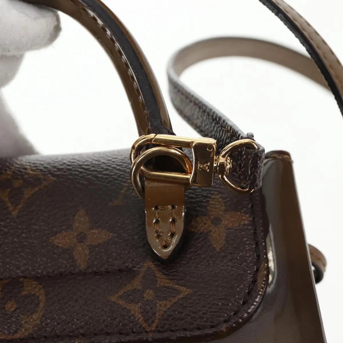 Louis Vuitton Hot Springs Vernis With Monogram Canvas Brown Canvas Backpack Bag (Pre-Owned)