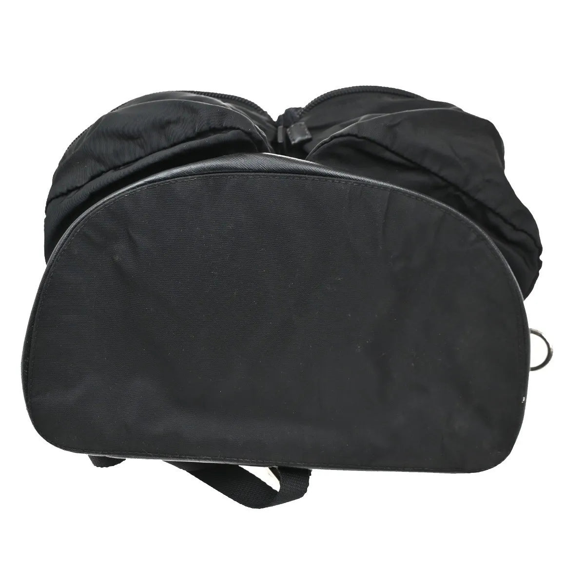 Prada Double Front Pocket Tessuto Black Nylon Backpack Bag (Pre-Owned)