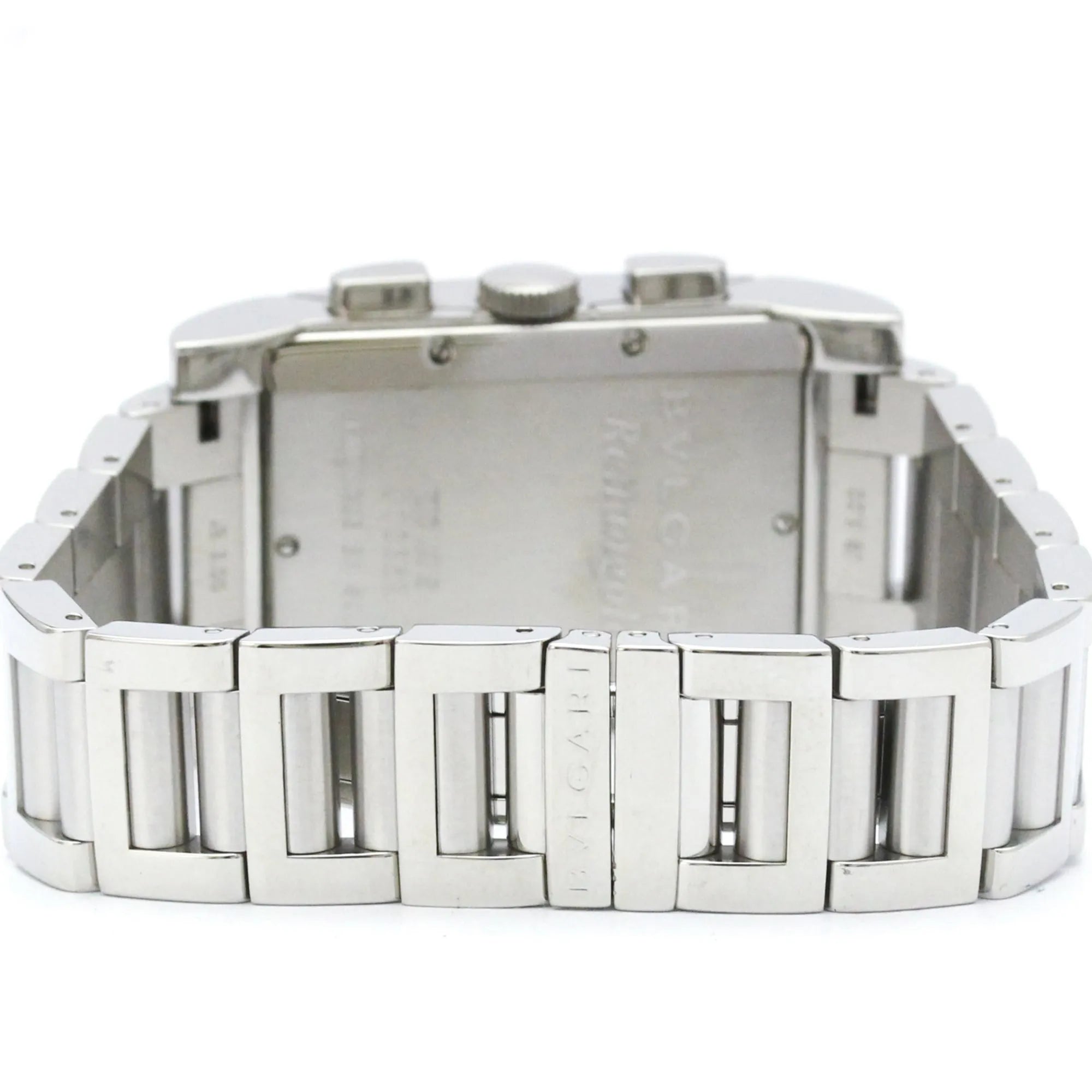 Bvlgari Bvlgari Rettangolo Chronograph Quartz Stainless Steel Watch (Pre-Owned)