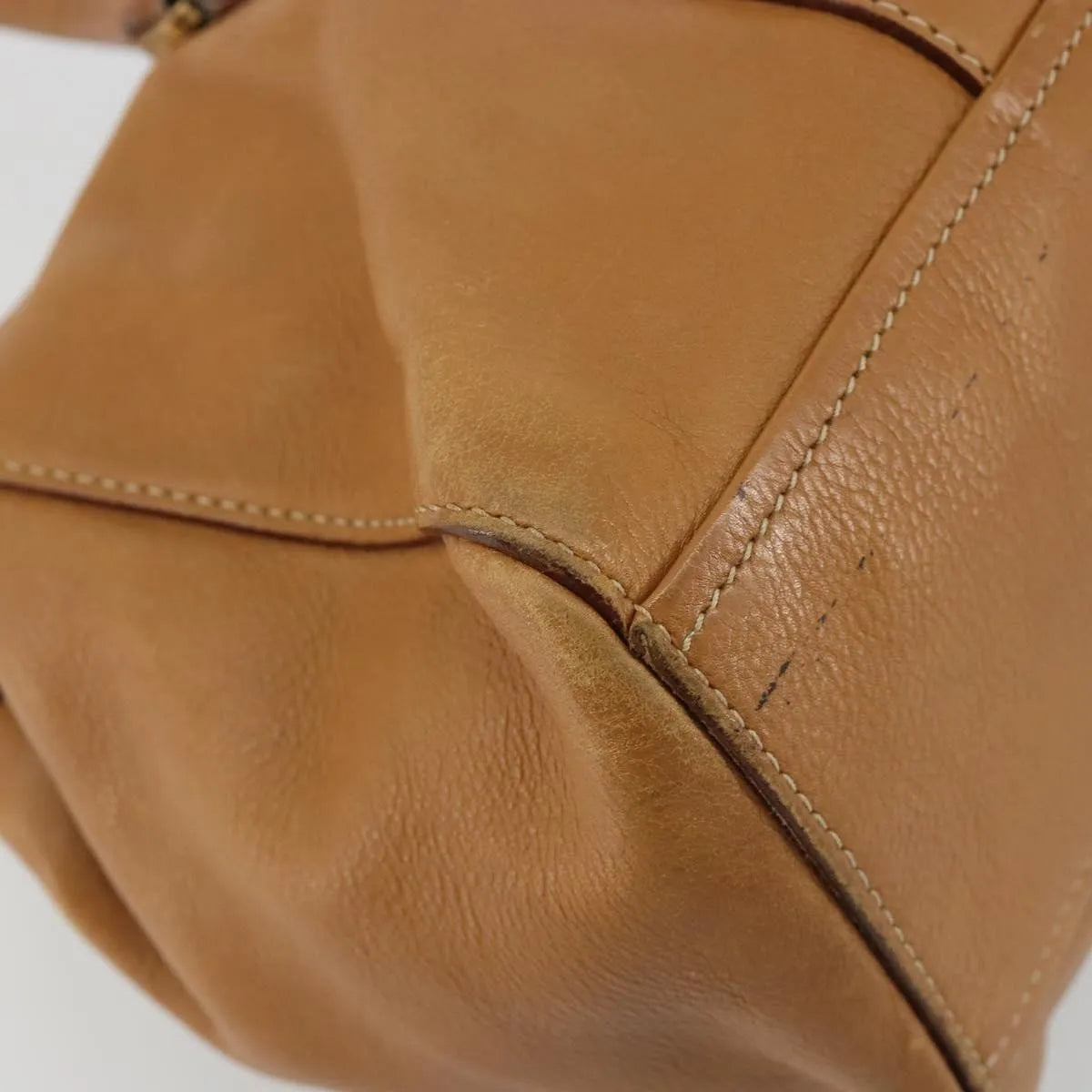 Prada Convertible Shopping Tote Saffiano Leather Saffiano Leather Beige Leather Tote Bag Bag (Pre-Owned)
