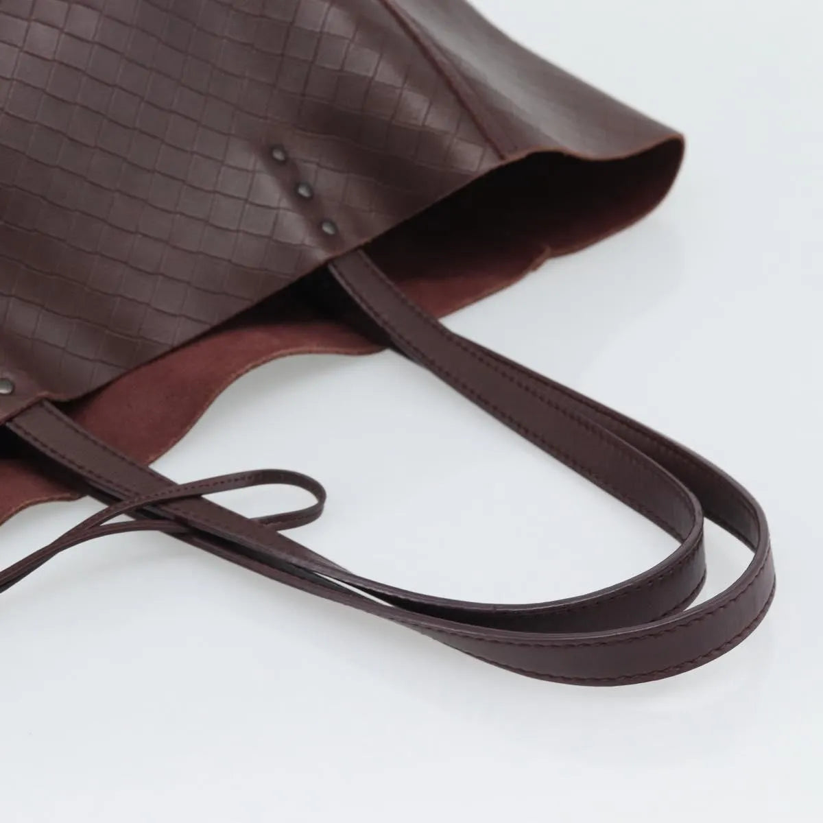 Bottega Veneta Intrecciomirage Tote Leather Brown Leather Tote Bag Bag (Pre-Owned)
