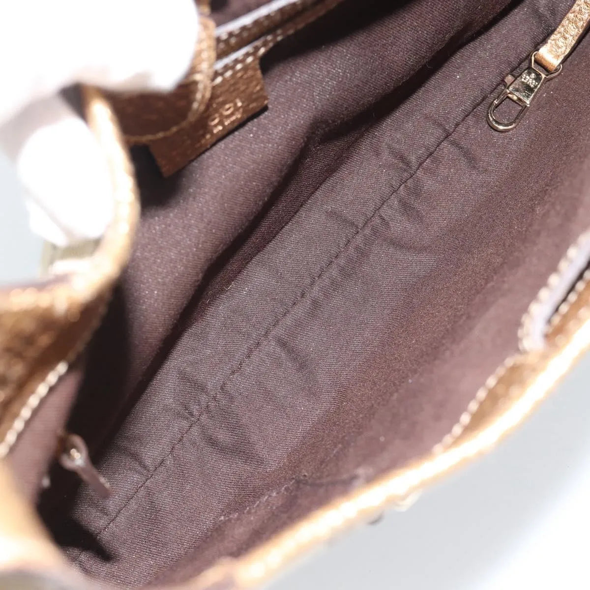 Gucci Vintage Jackie O Chain Hobo Gg Canvas And Leather Beige Canvas Handbag (Pre-Owned)