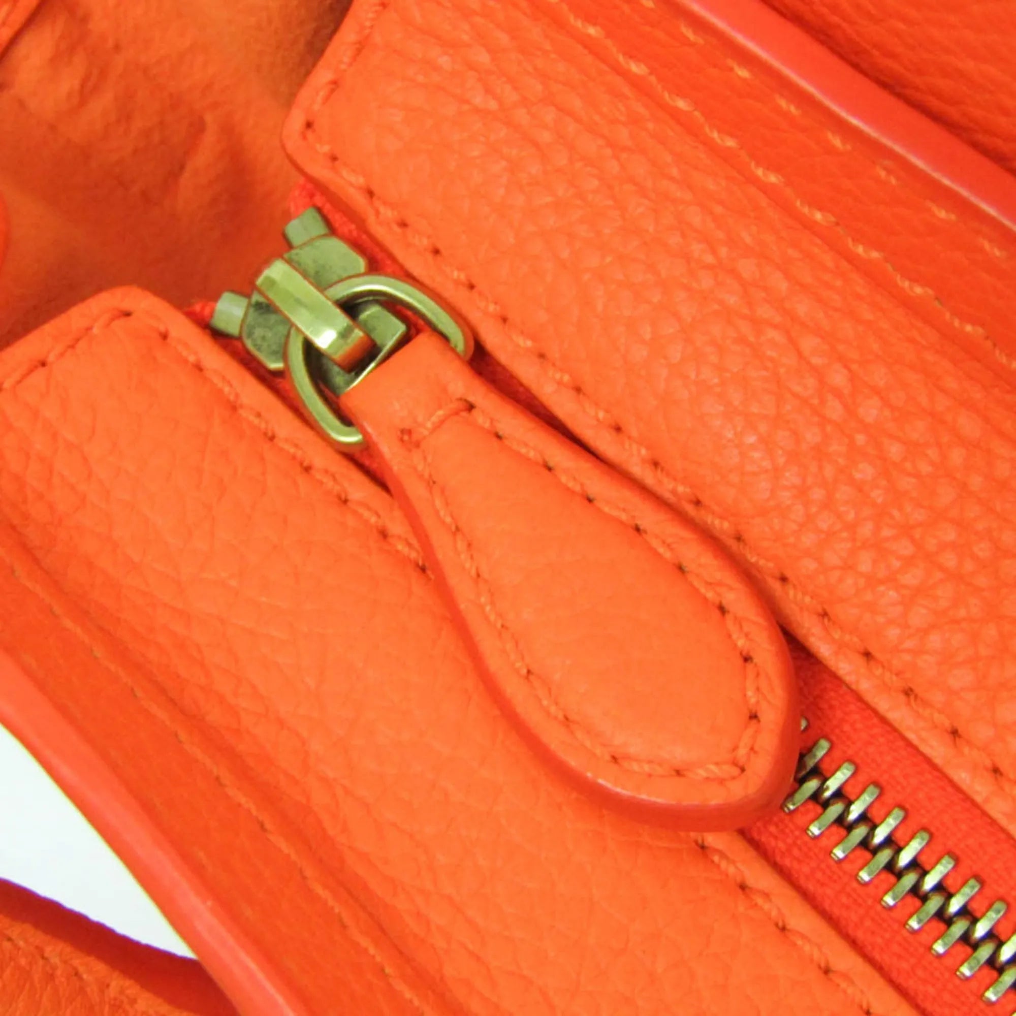 Celine Multicolor Luggage Leather Orange Leather Handbag (Pre-Owned)
