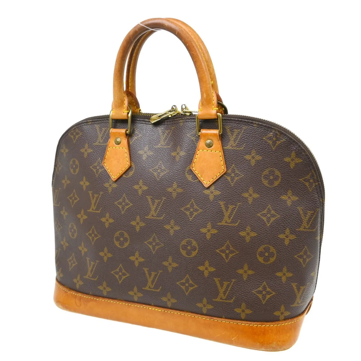 Louis Vuitton Alma Handbag Monogram Canvas Brown Canvas Handbag (Pre-Owned)