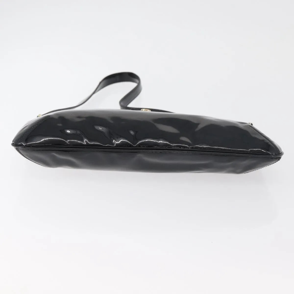 Salvatore Ferragamo Gancini Shoulder Bag Patent Leather Black Patent_Leather Shoulder Bag Bag (Pre-Owned)