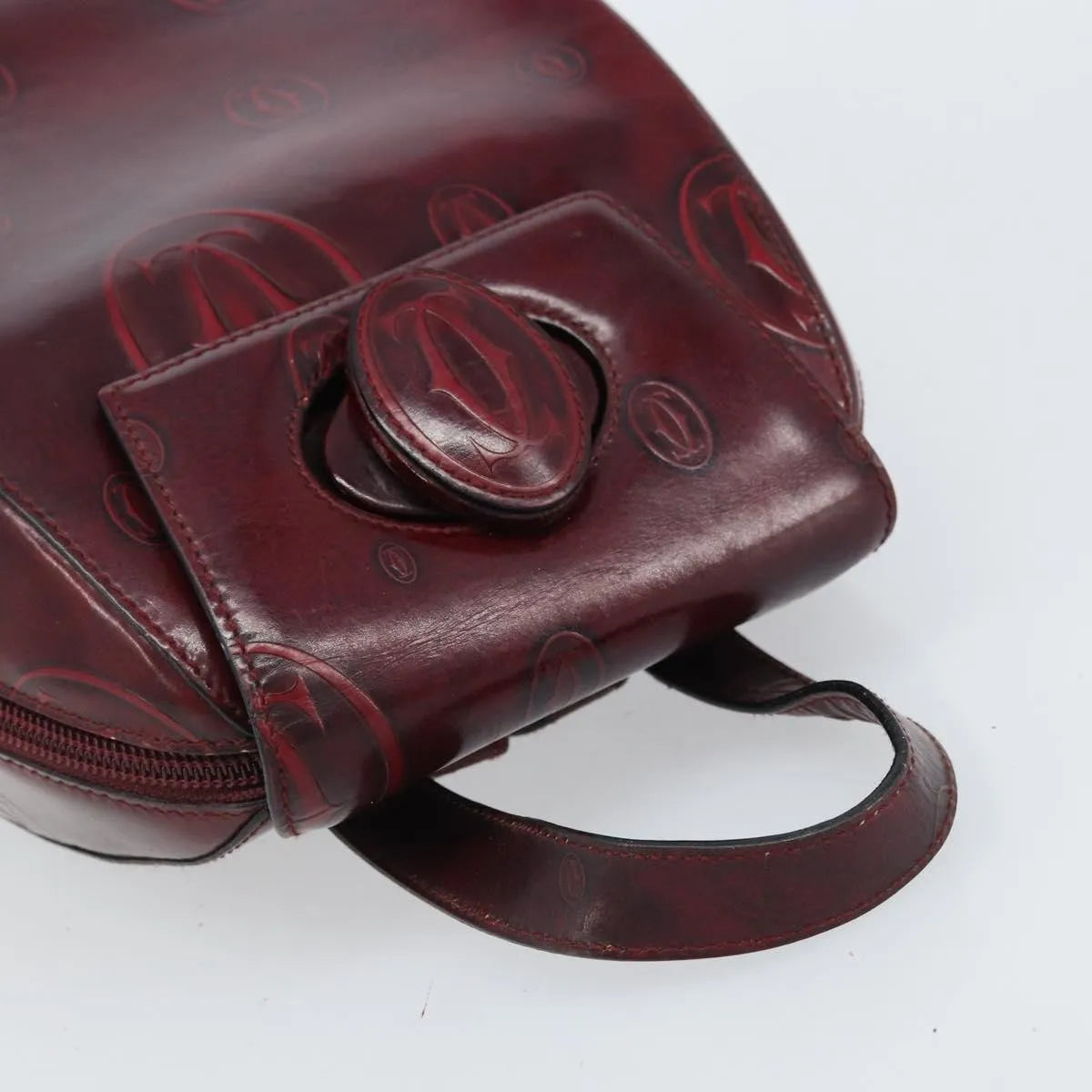Cartier Happy Birthday Patent Leather Burgundy Patent_Leather Backpack Bag (Pre-Owned)