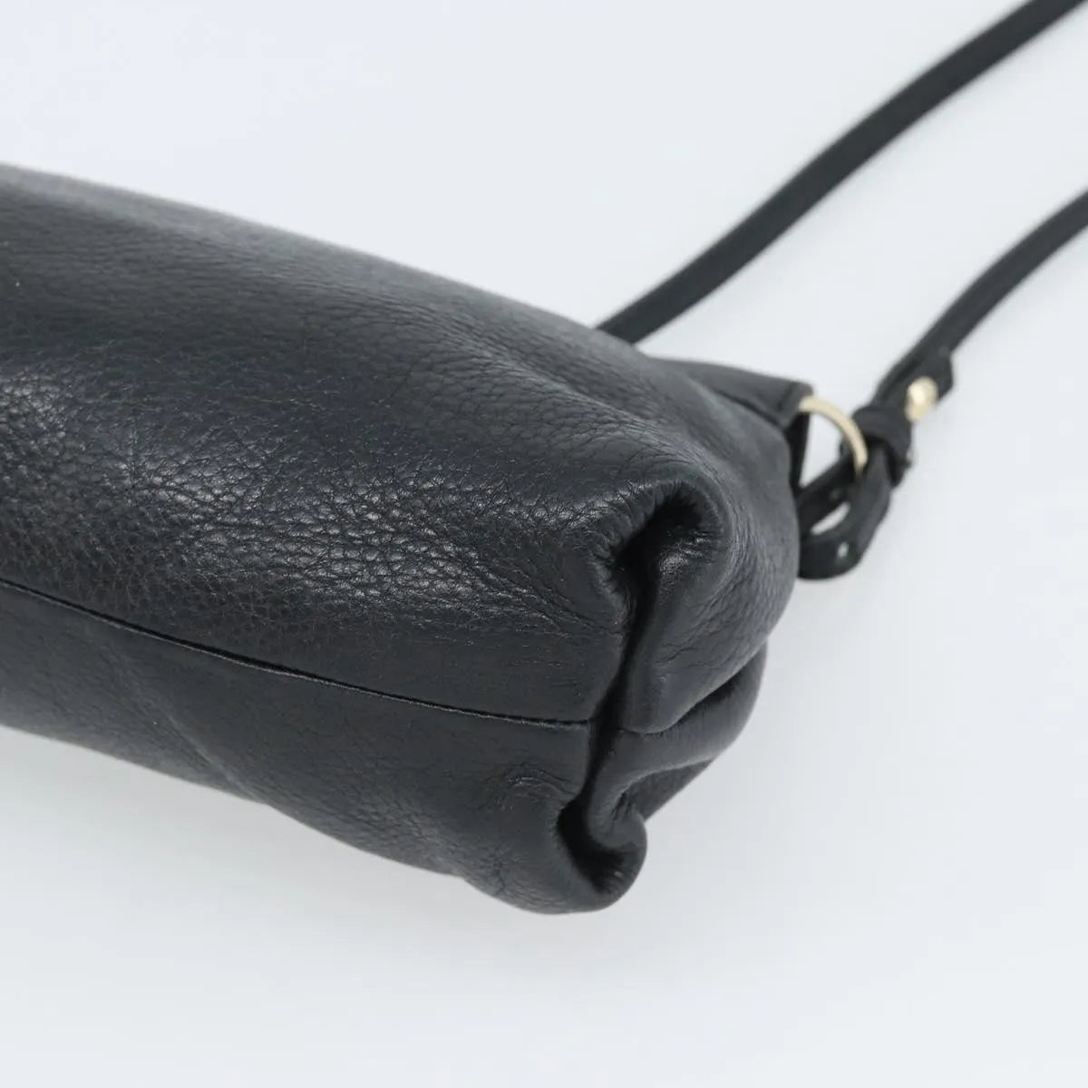 Chloe Lily Leather Black Leather Shoulder Bag Bag (Pre-Owned)