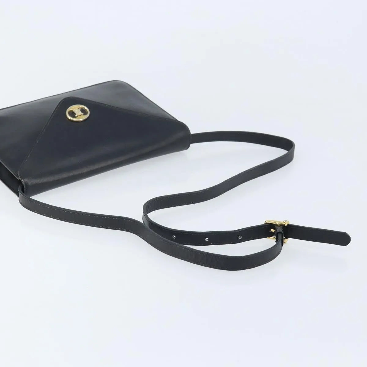 Celine Vintage Leather Black Leather Shoulder Bag Bag (Pre-Owned)